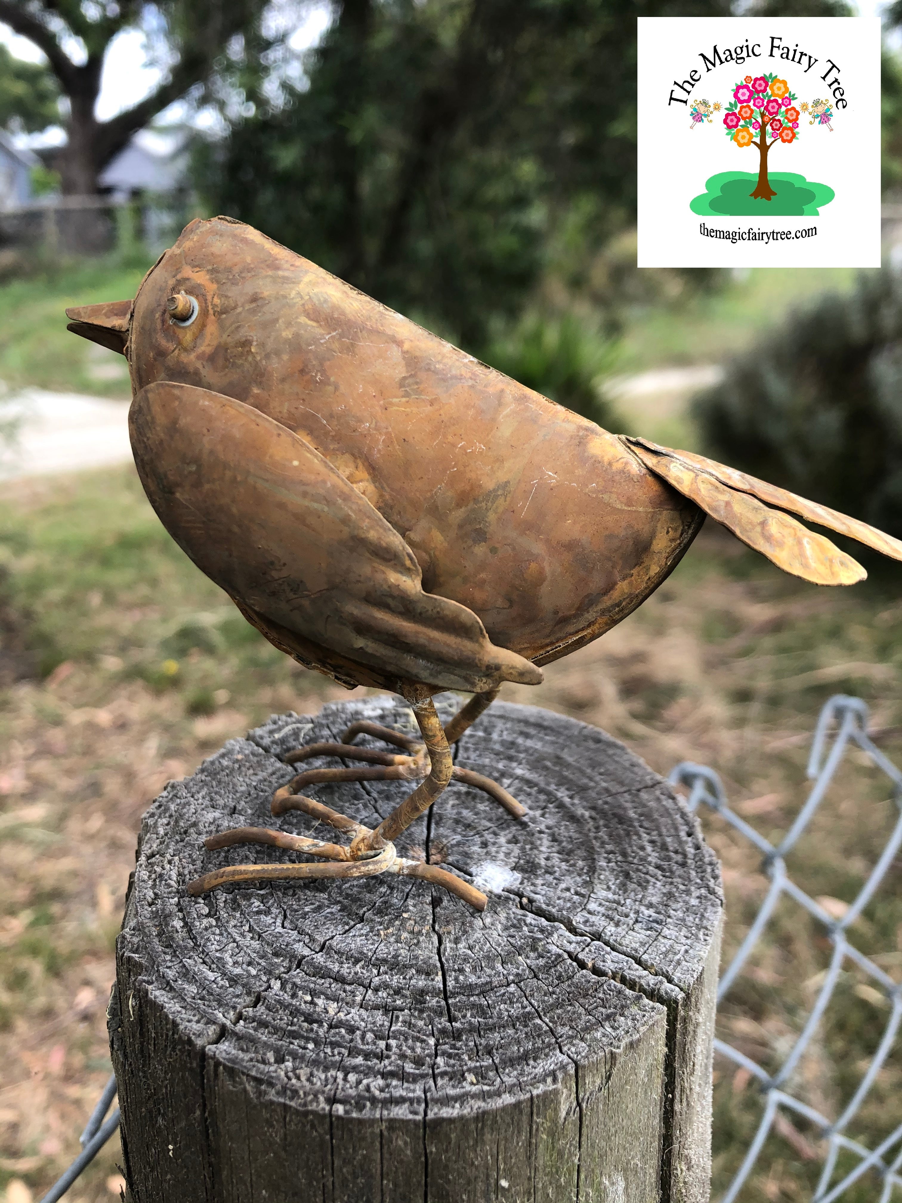Rusty metal bird - birdee - small or large image 1
