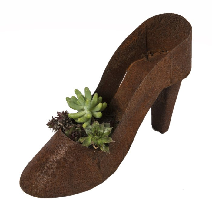Rusty Shoe High Heel Planter image 3