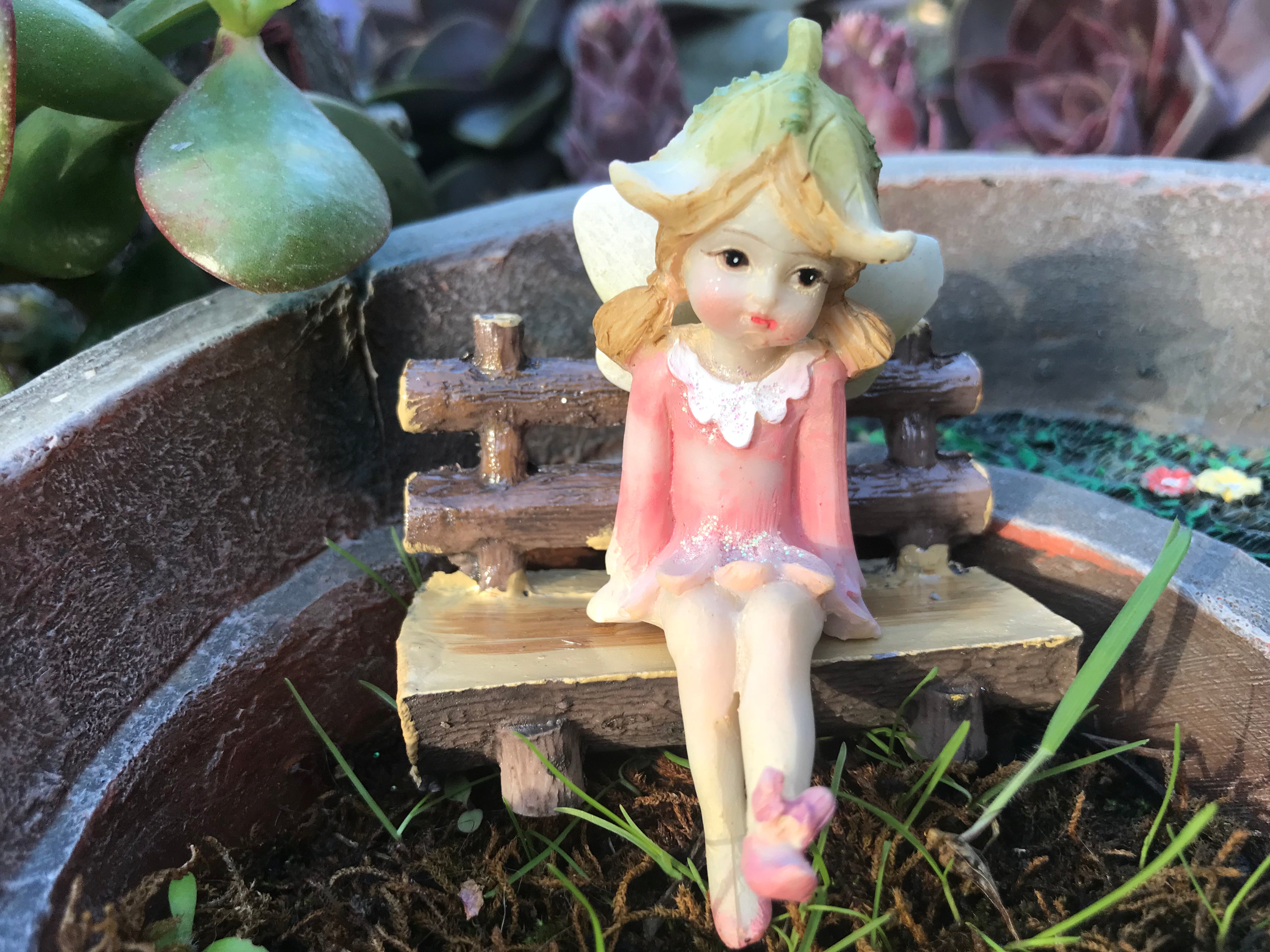 Flower Fairy Sitting Garden Fairy image 2
