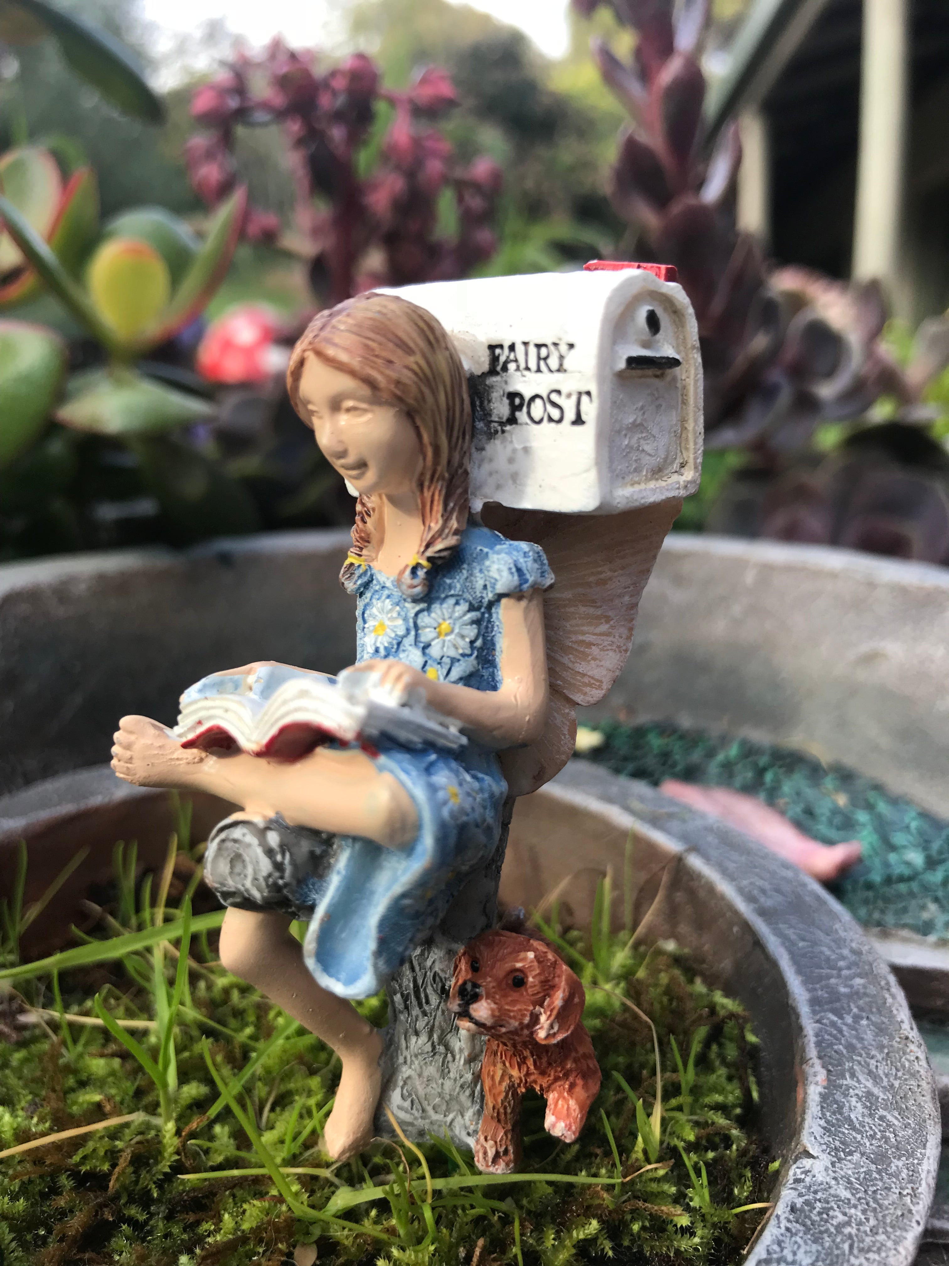 Waiting on Mail - Fairy with Puppy image 1