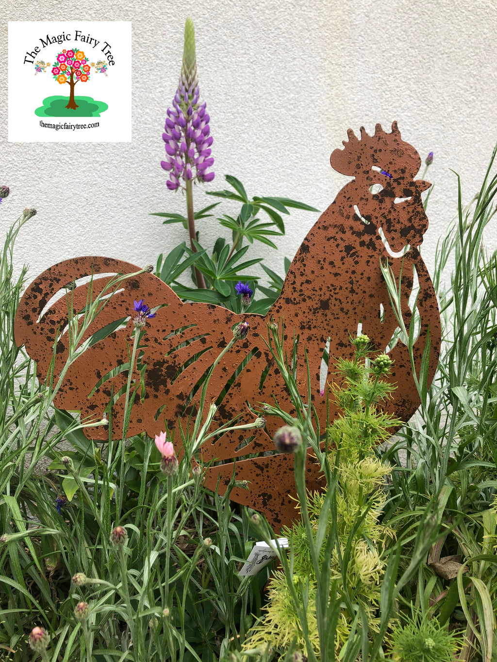 Metal Rooster Garden Stake image 1