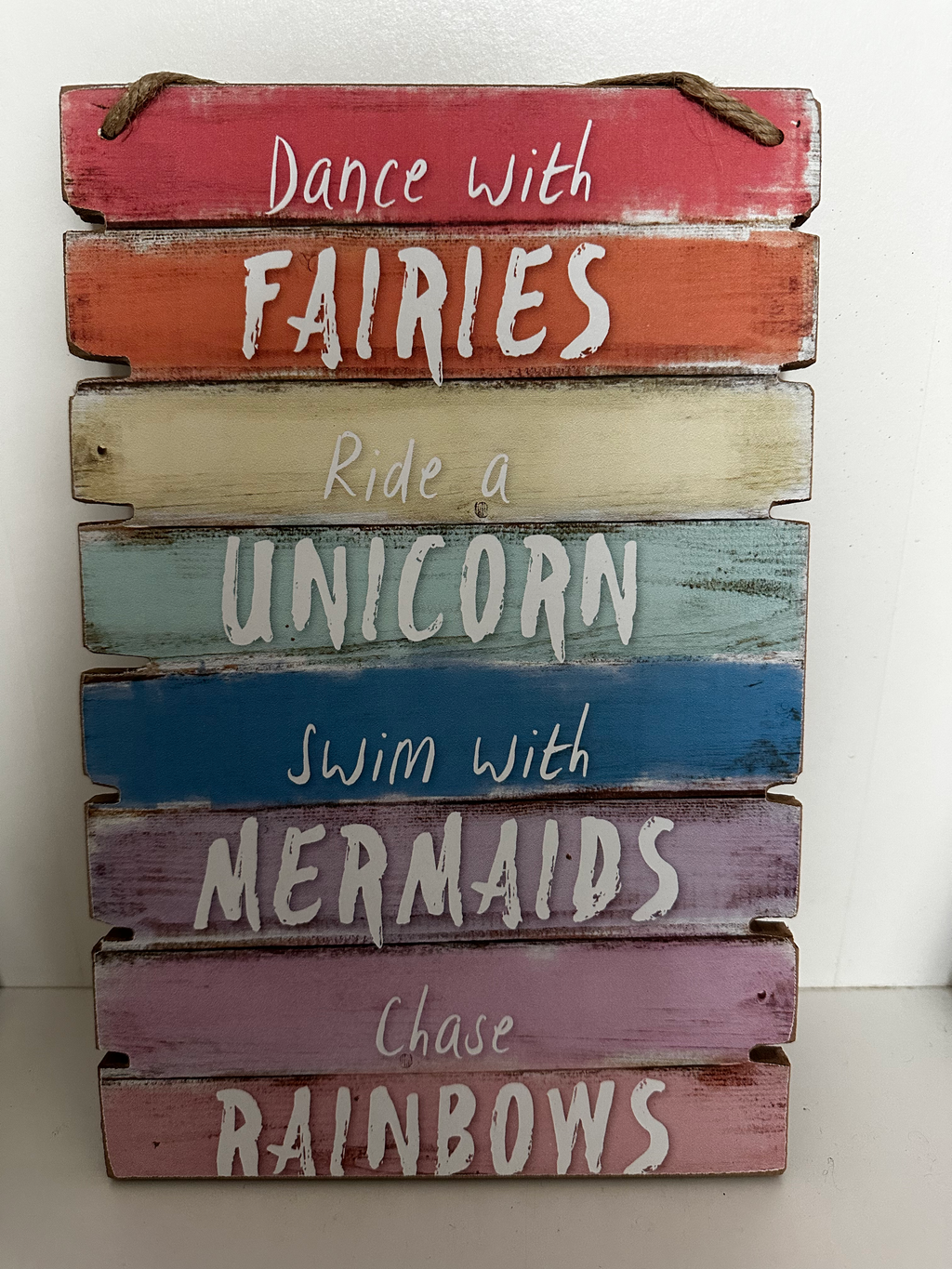 Children’s unicorn fairy wooden wall art picture image 6