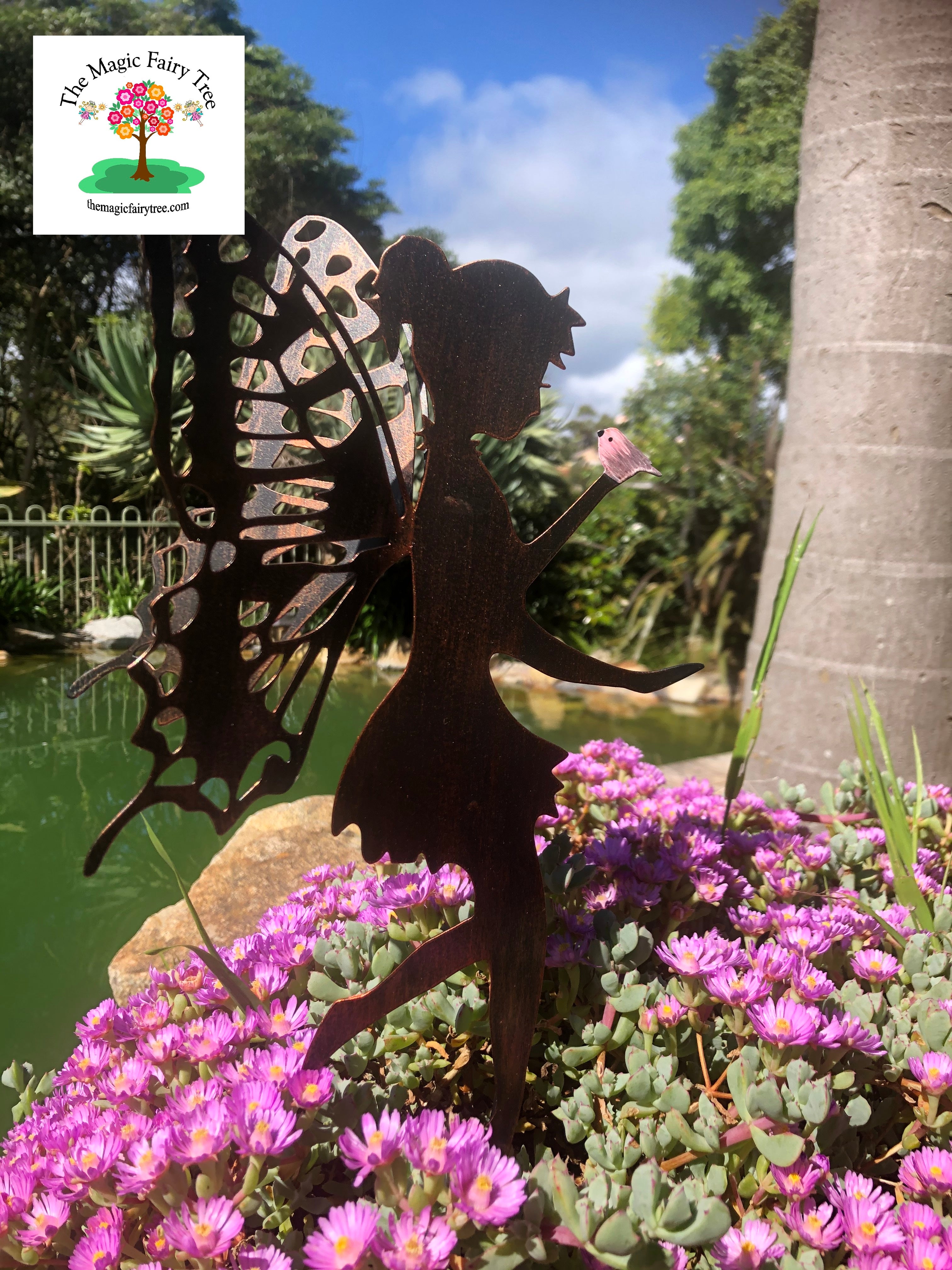 3D Butterfly Wings Metal Fairy Stake image 0