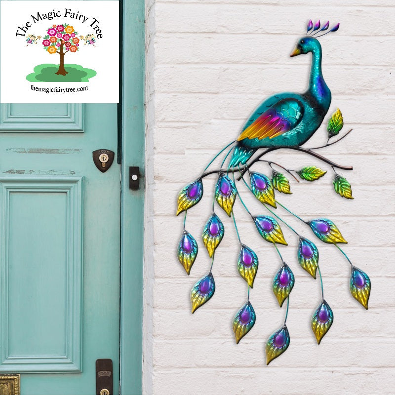 Metal Peacock on Show Wall Art image 1