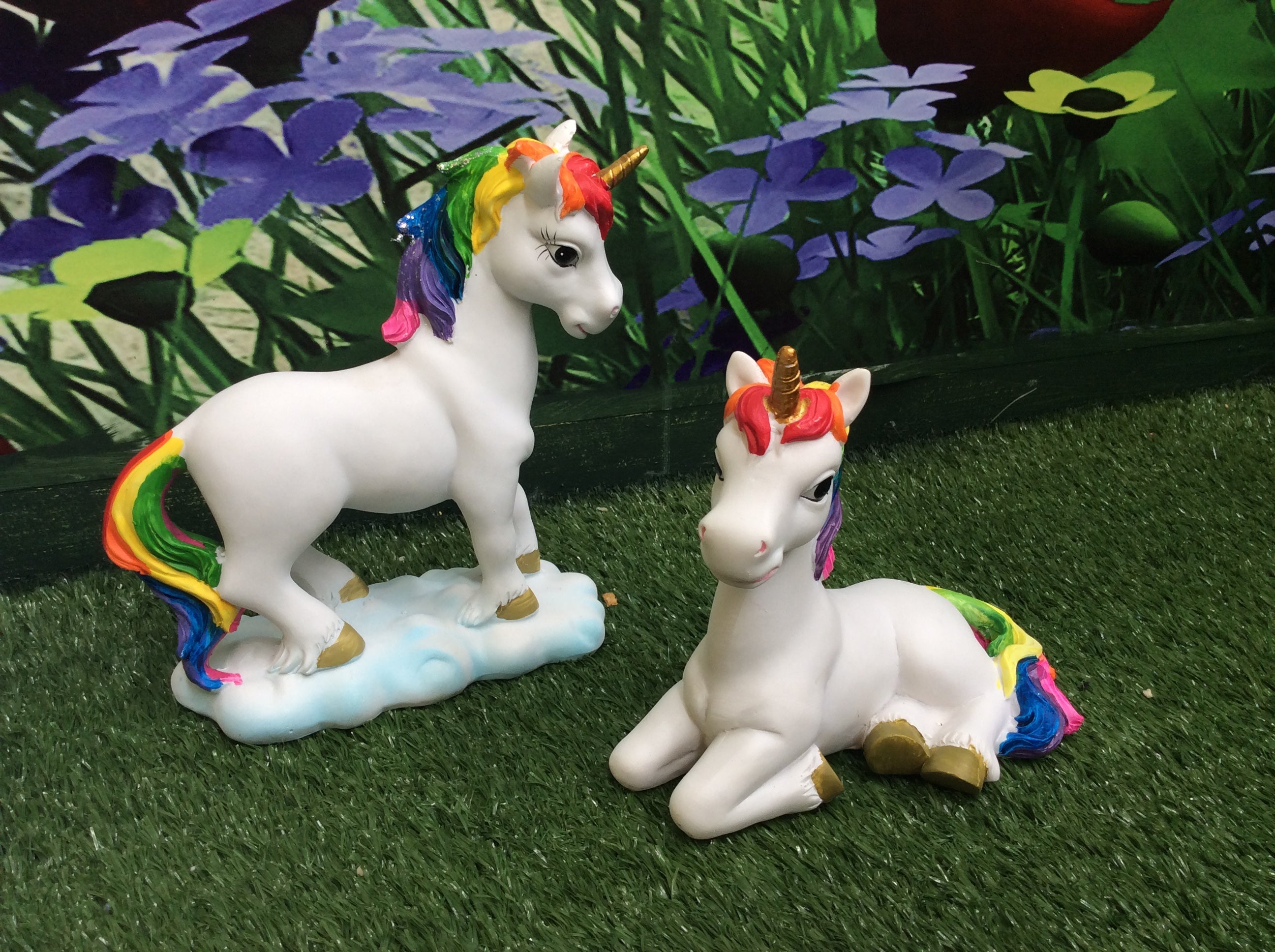 Rainbow unicorn figurine - 5cm, 10cm, 17cm image 4