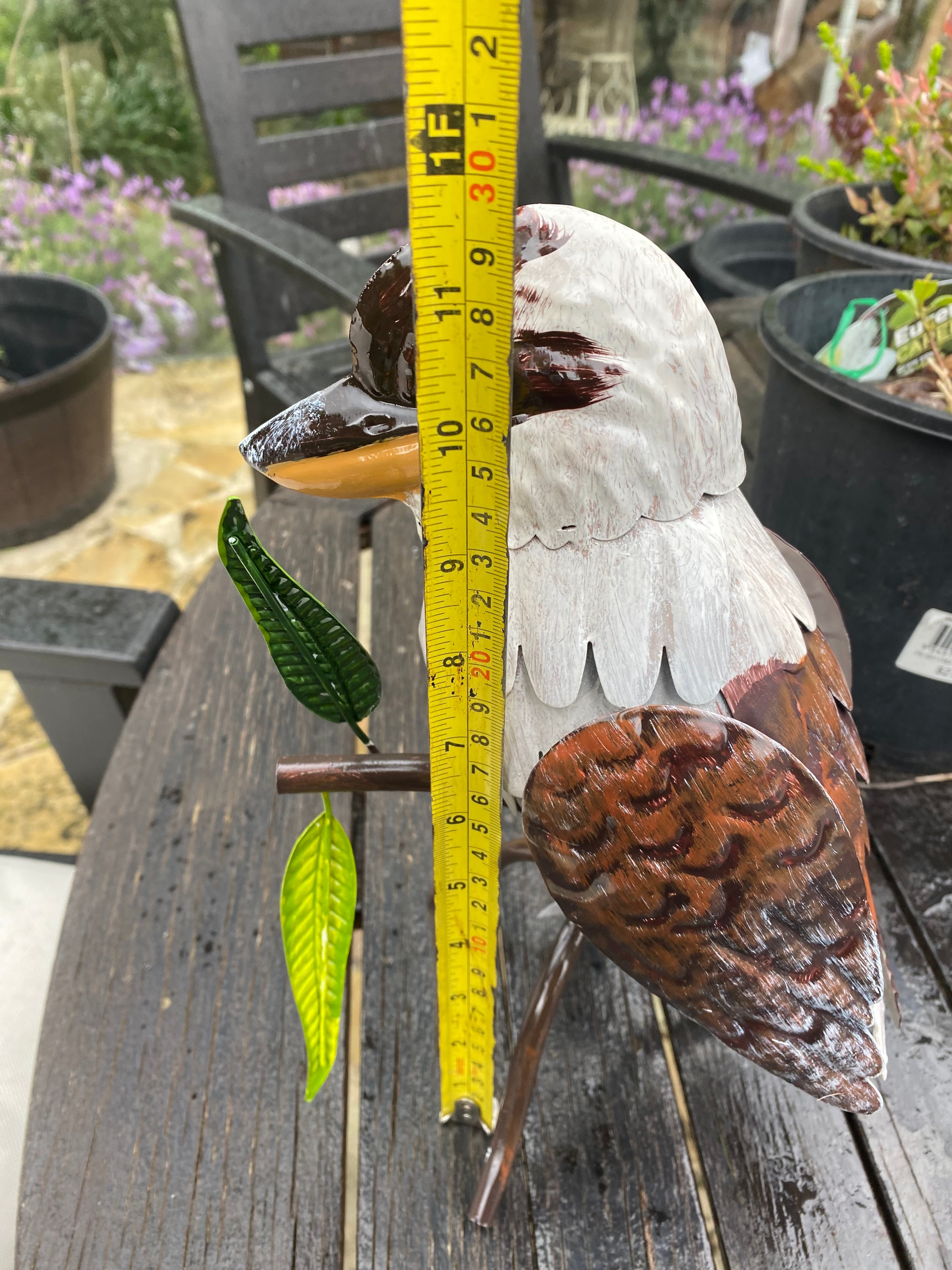 Kookaburra on a branch metal sculpture image 4