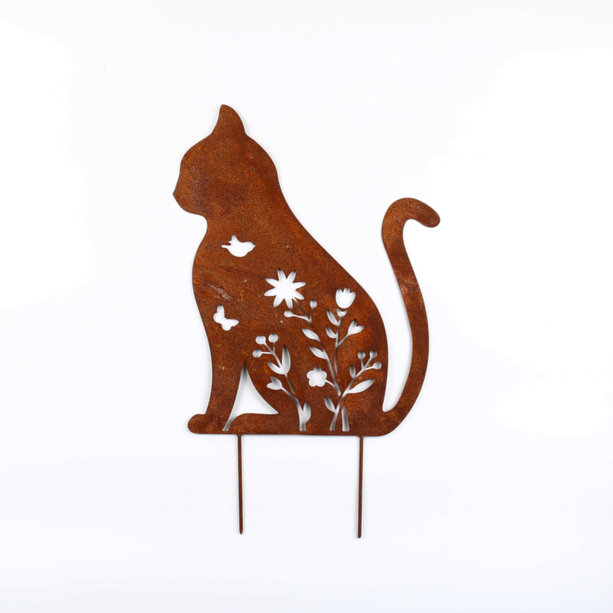 Rustic metal cat stake image 1