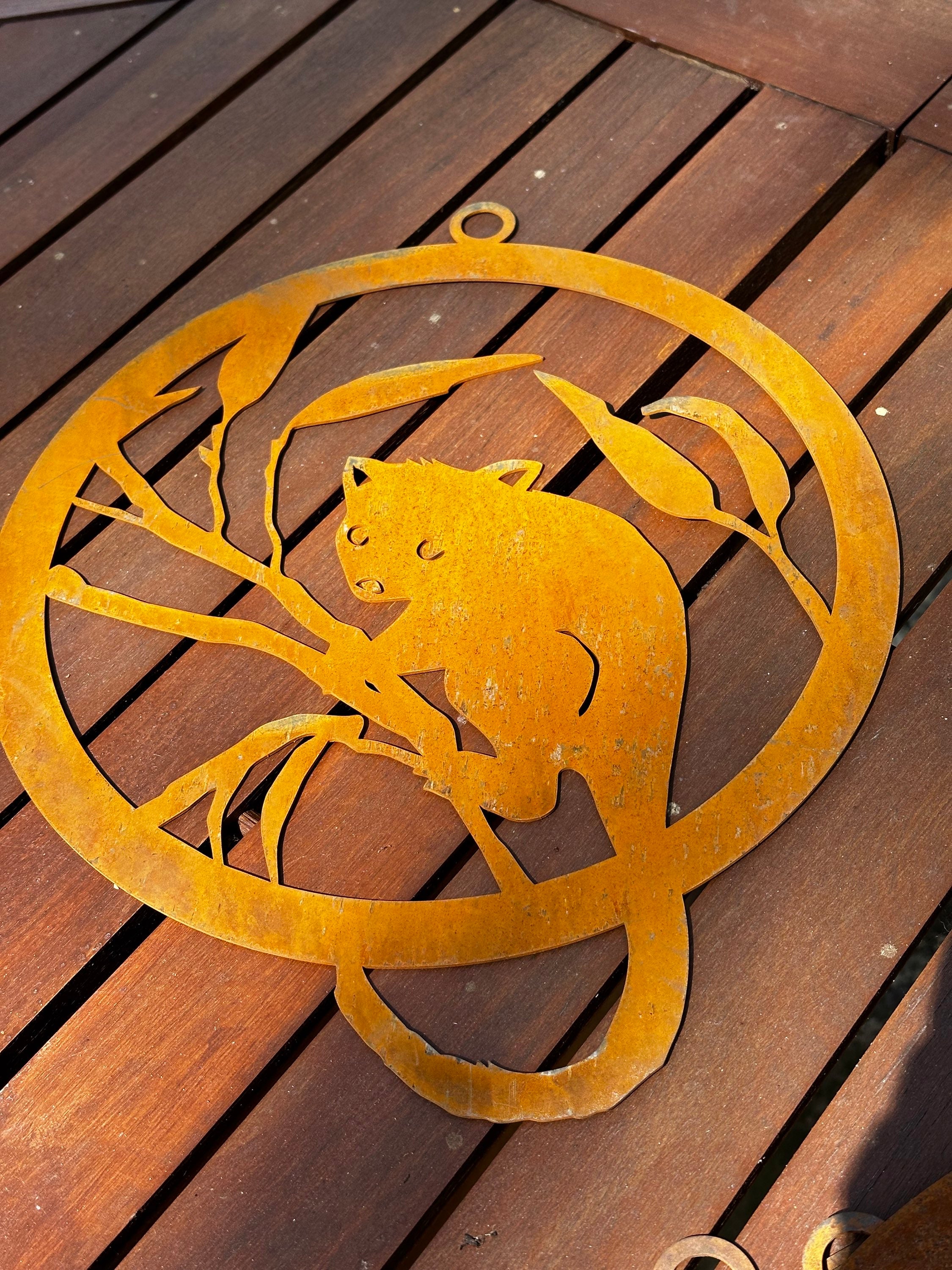 Possum corten ring wall art decor image 2