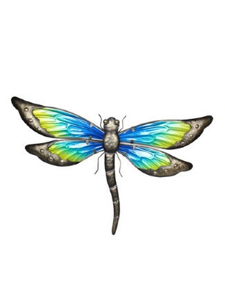Metal & Glass Dragonfly & Butterfly Wall Art image 1