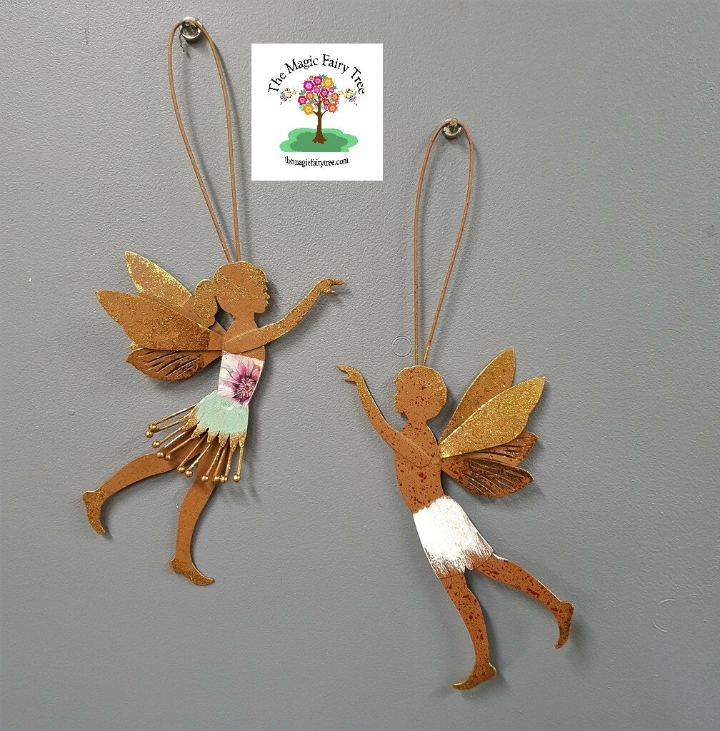 Metal Pixie Fairy and Elf Fairy Hangers Wall Art image 1