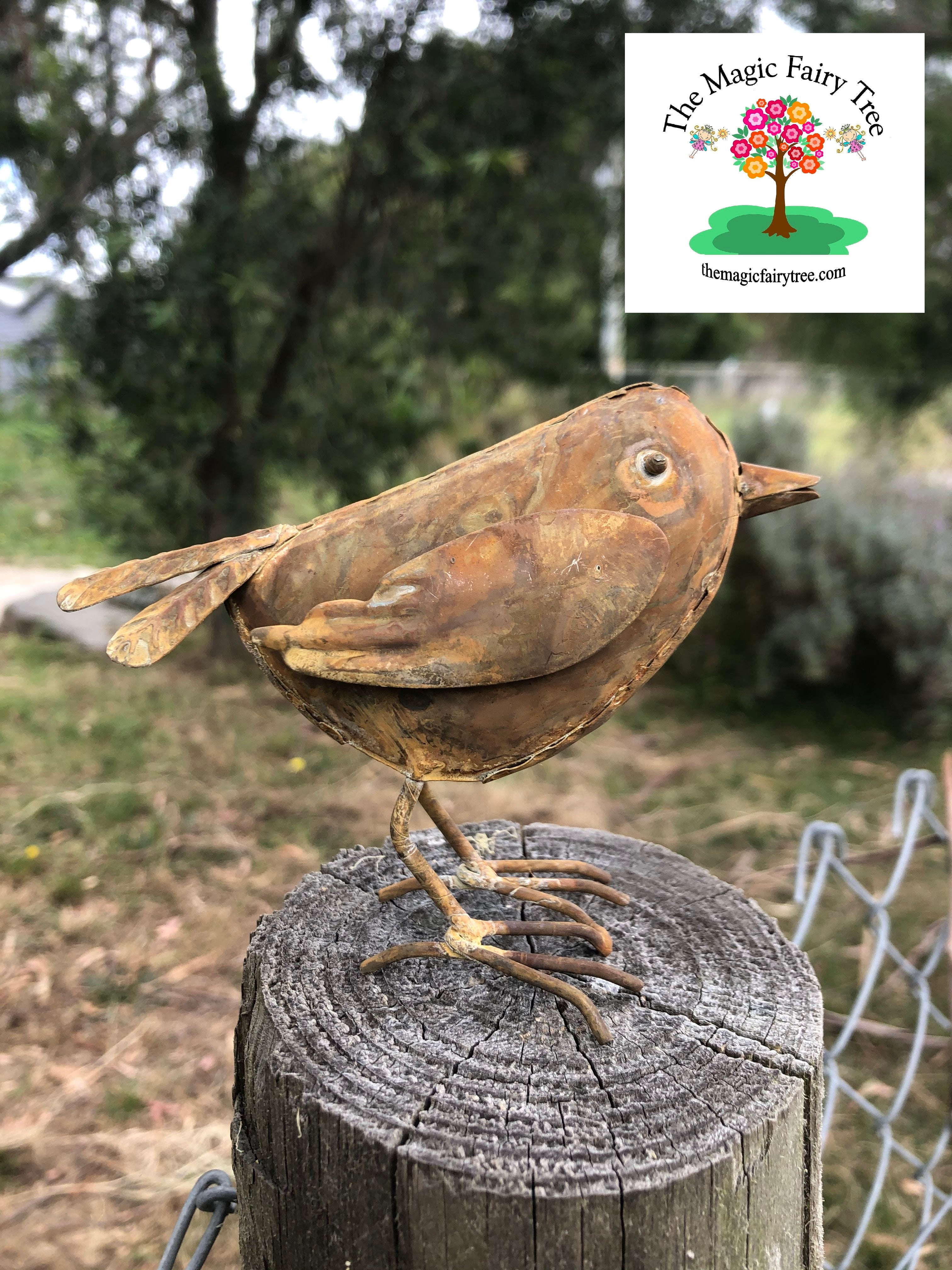 Rusty metal bird - birdee - small or large image 2