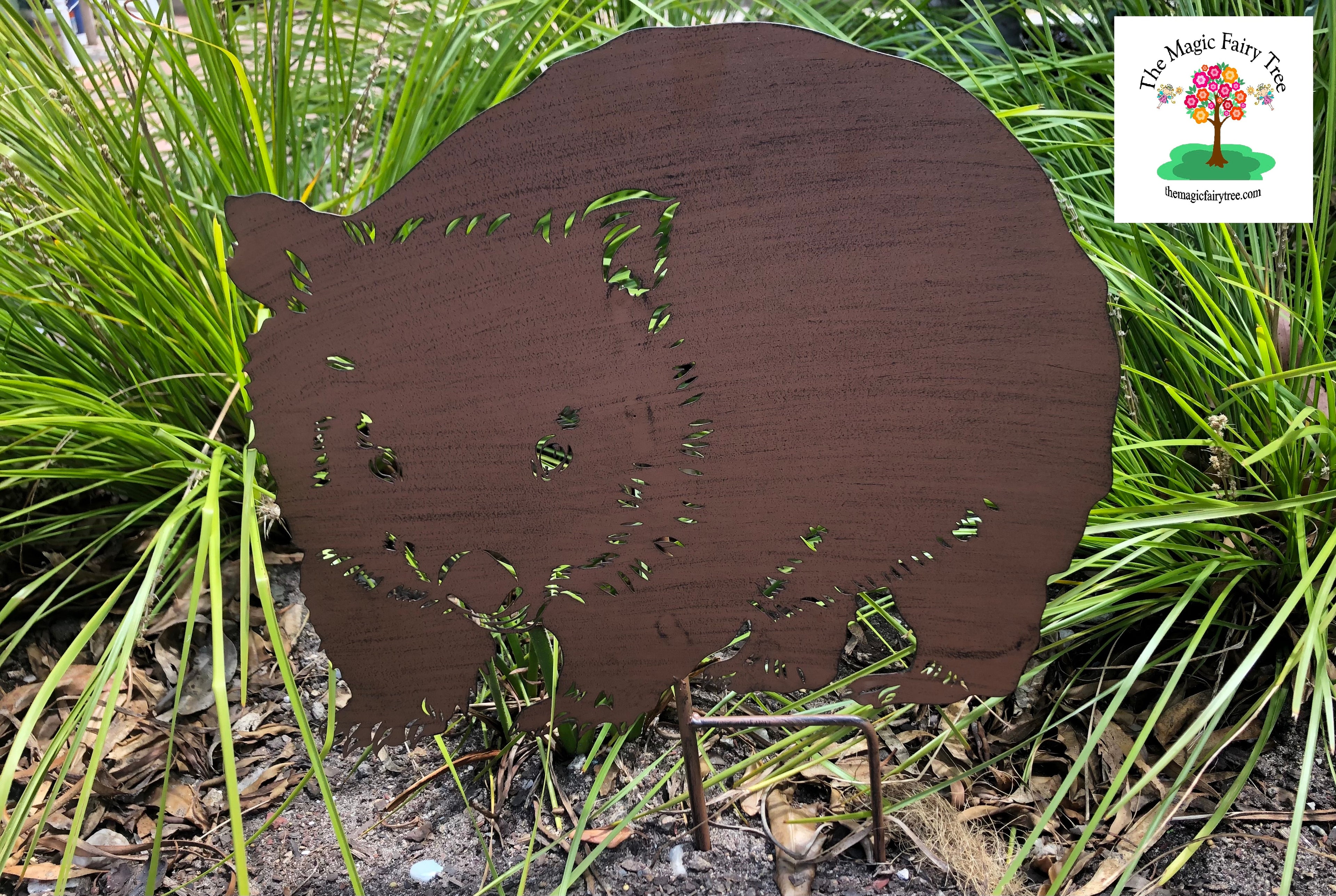 Metal Wombat Garden Stake image 3