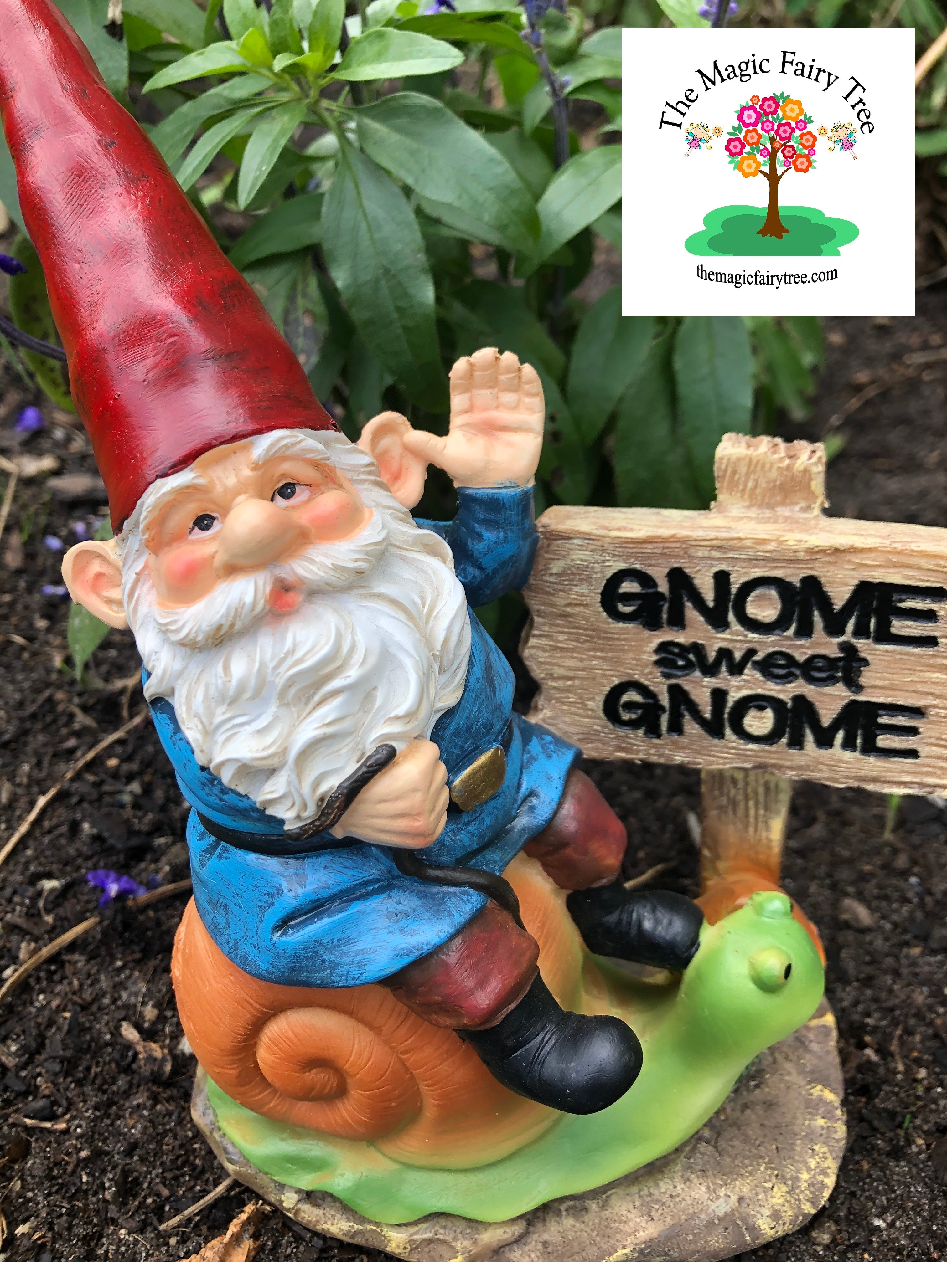 Gnome Sweet Gnome - Garden gnome riding snail image 3