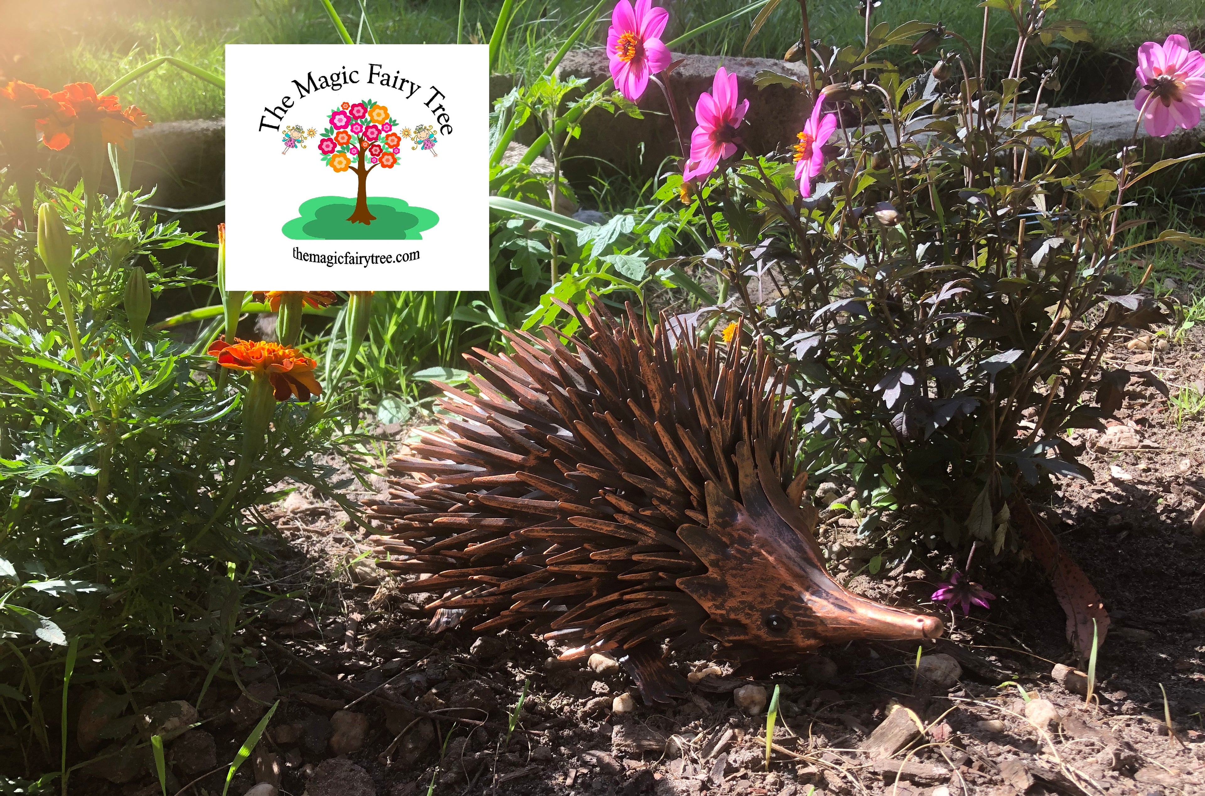 Copper Metal Echidna Sculpture image 3
