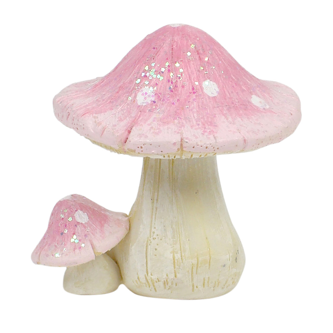 Pink or Lilac Glitter Mushroom - 5cm - twin or treble image 1