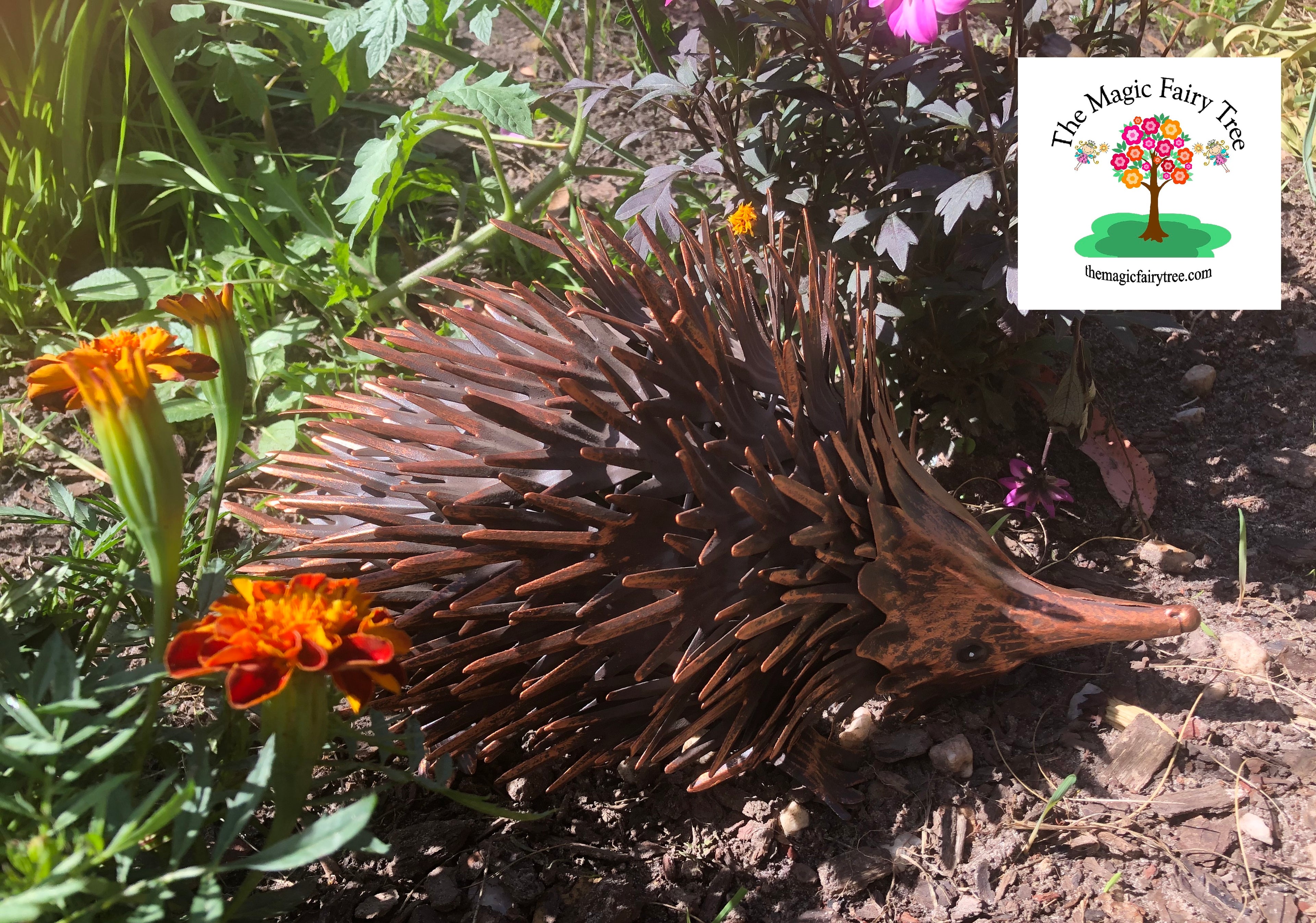 Copper Metal Echidna Sculpture image 1