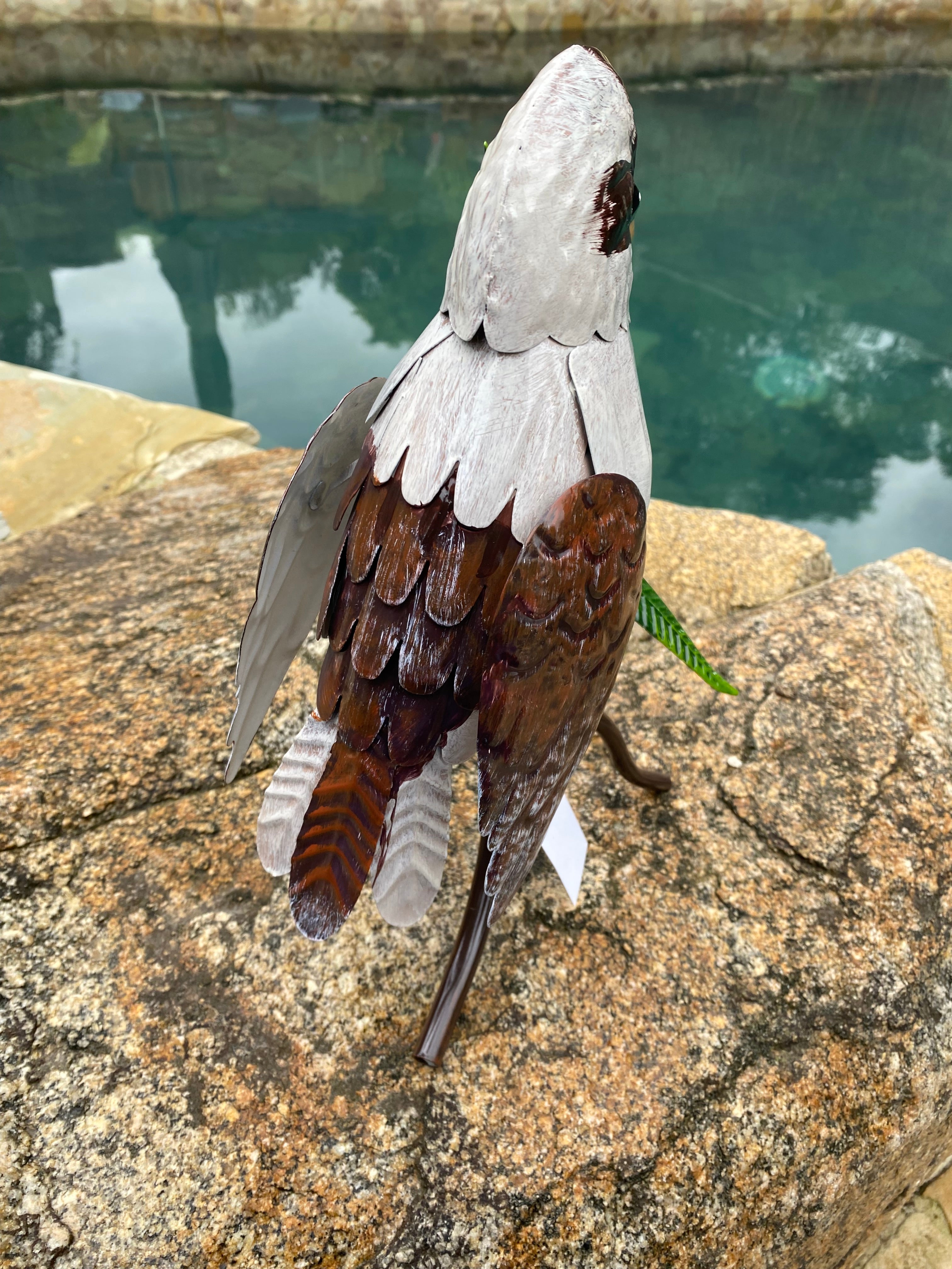Kookaburra on a branch metal sculpture image 1