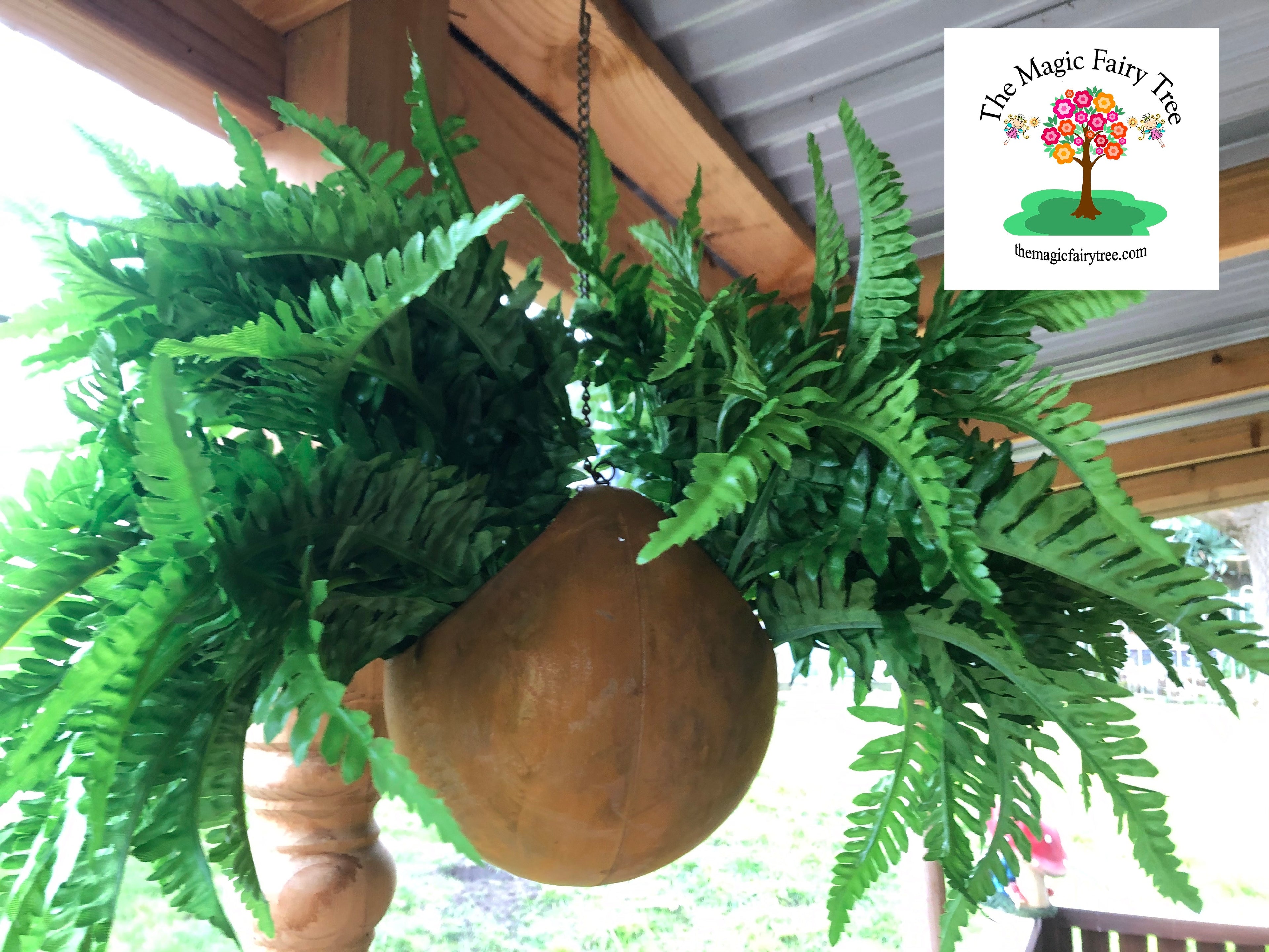 Rust Ball Hanging Planter image 4