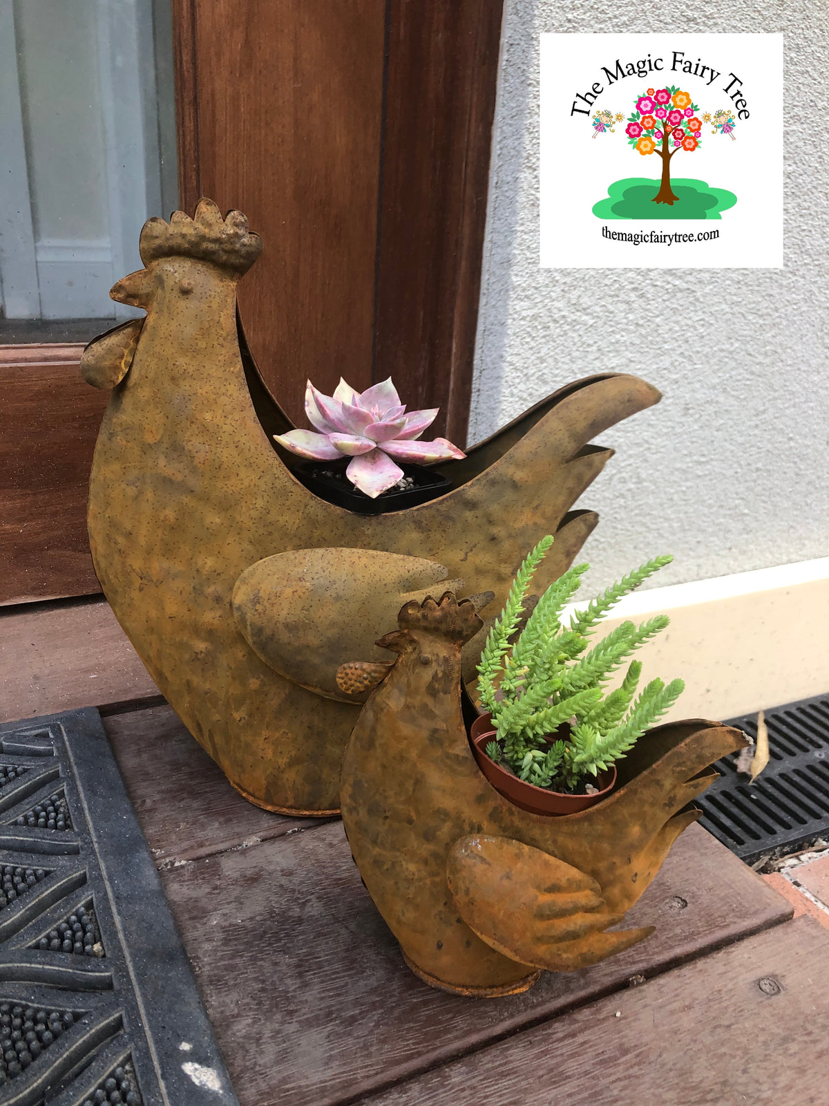 Rusty Chicken Planter image 7