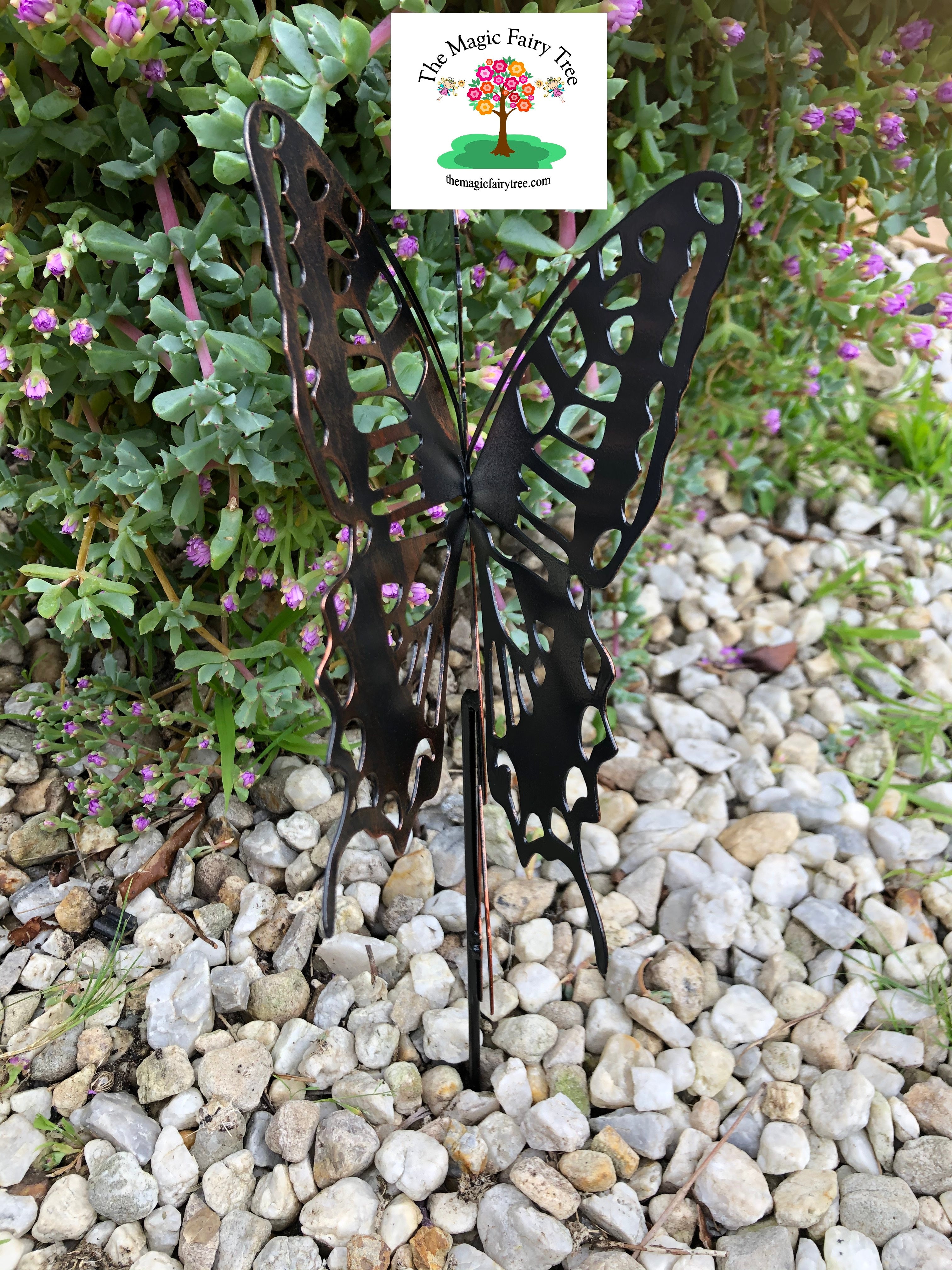 3D Butterfly Wings Metal Fairy Stake image 2