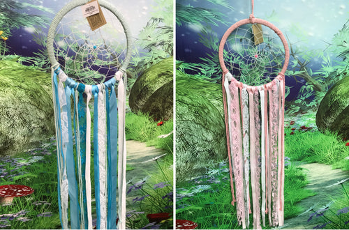 22cm Lace and ribbon dreamcatcher image 0