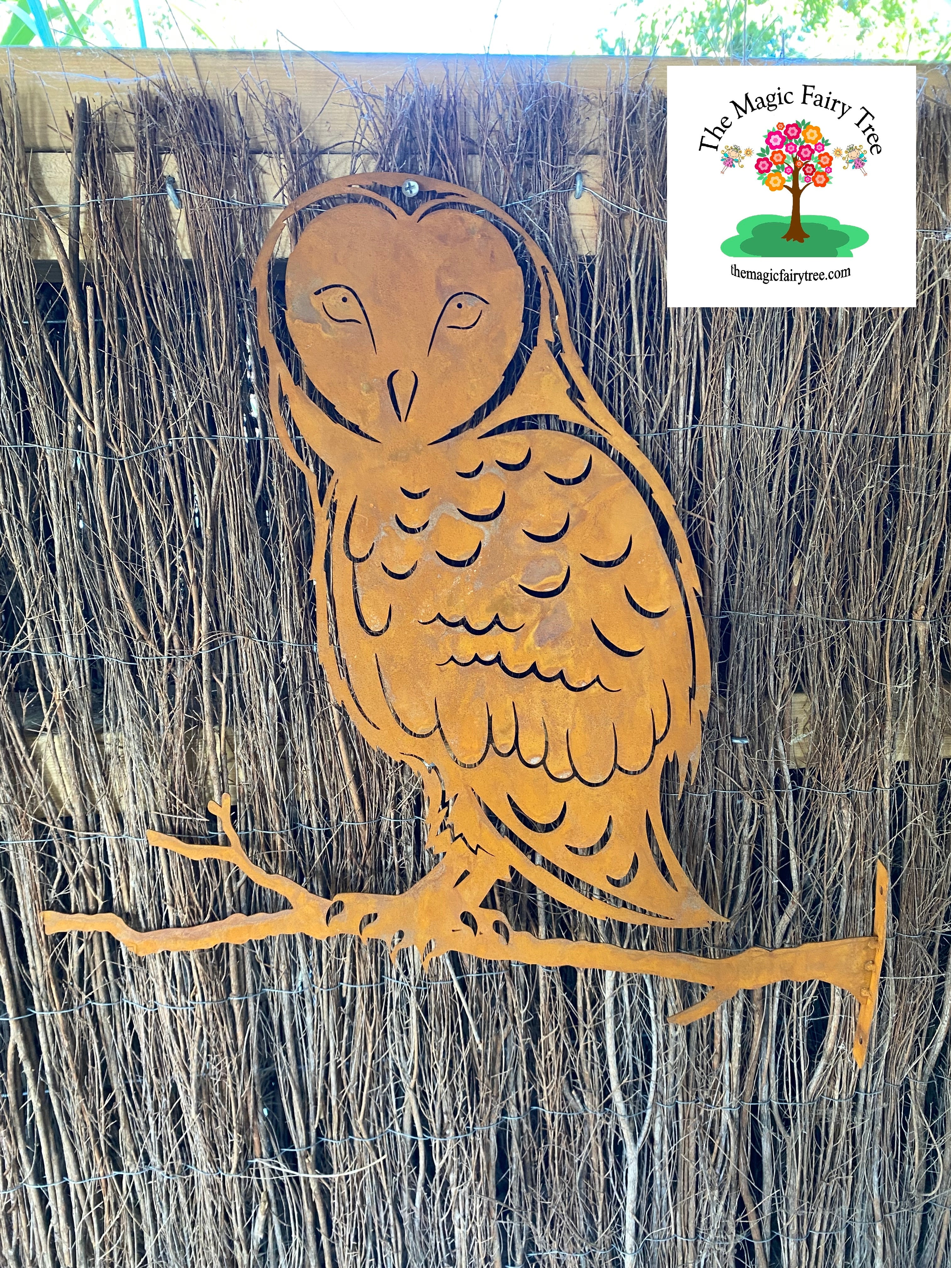 Barn Owl Fence Wall Art image 3