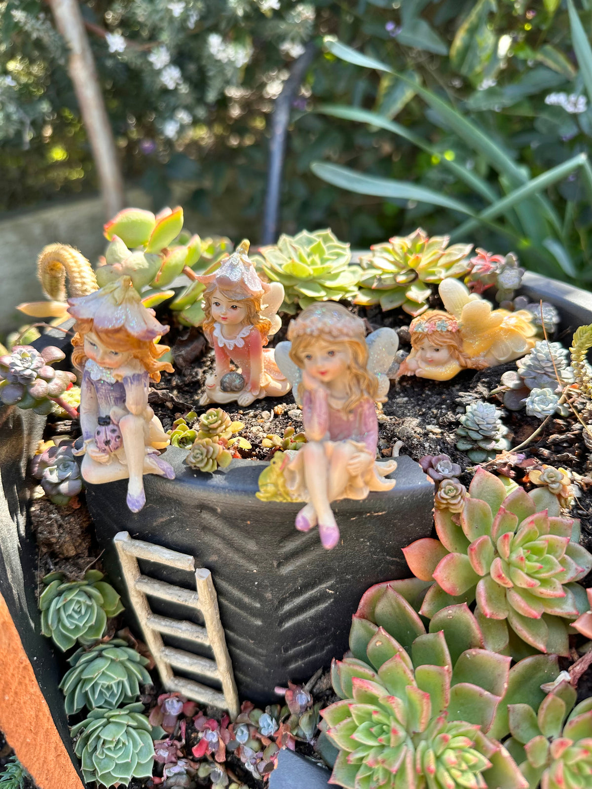 Flower Fairy Sitting Garden Fairy
