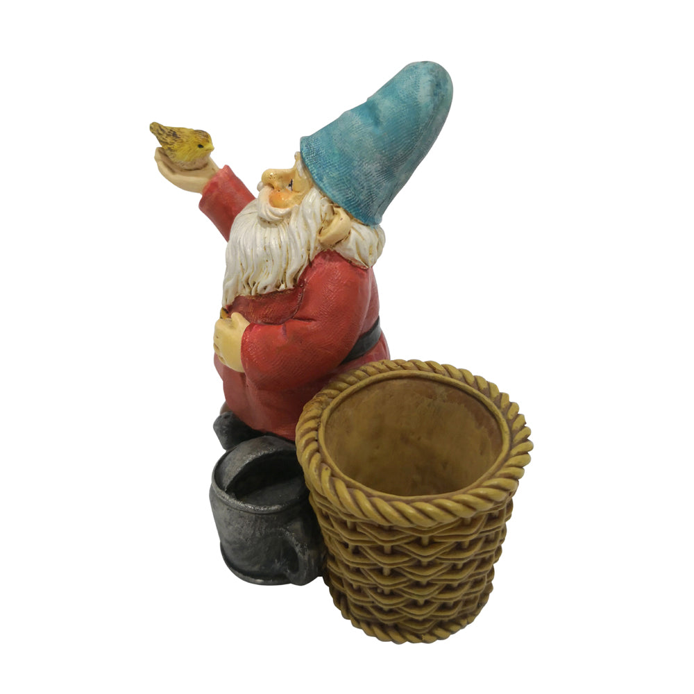Gnome with bird and basket image 1
