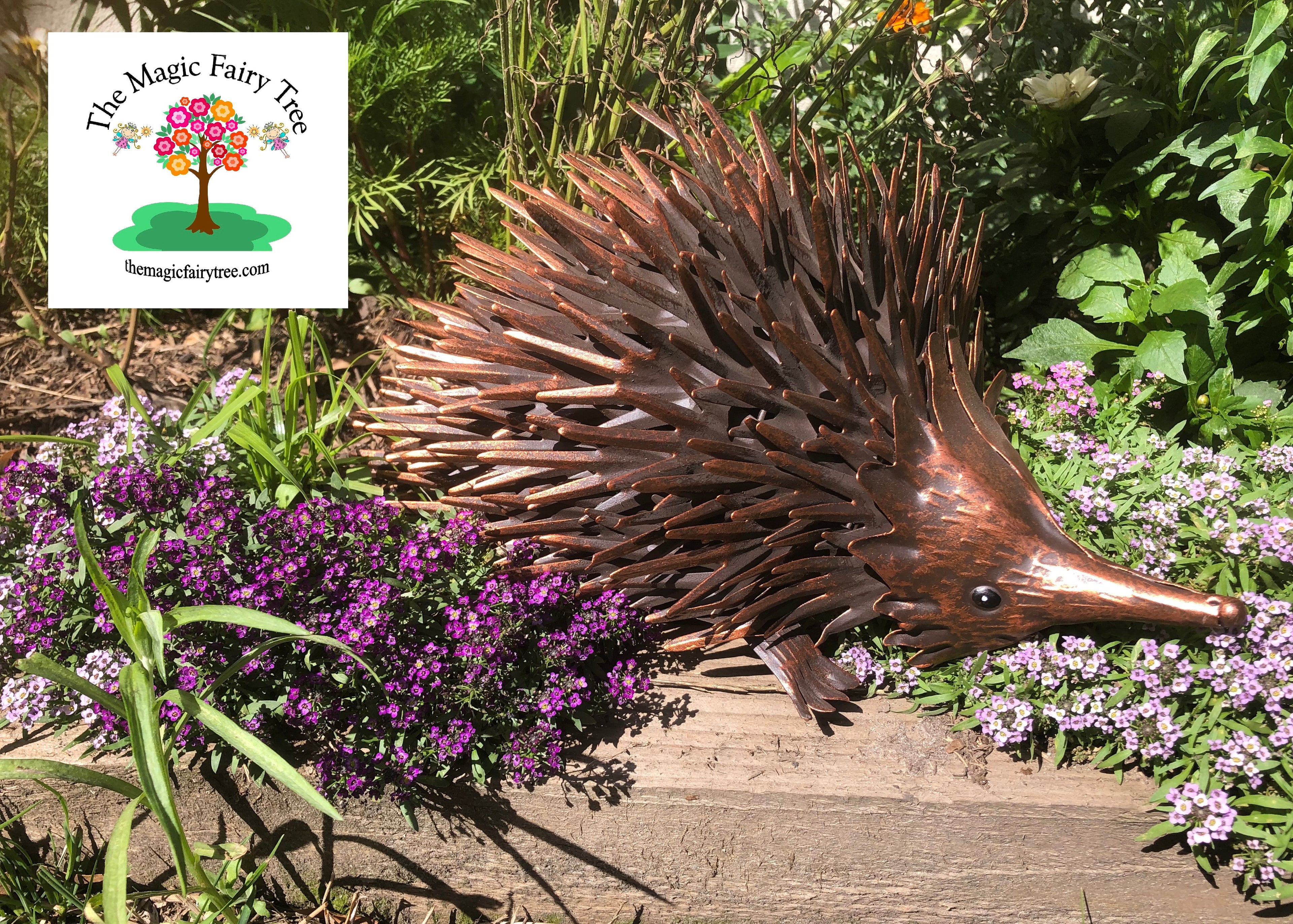 Copper Metal Echidna Sculpture image 2