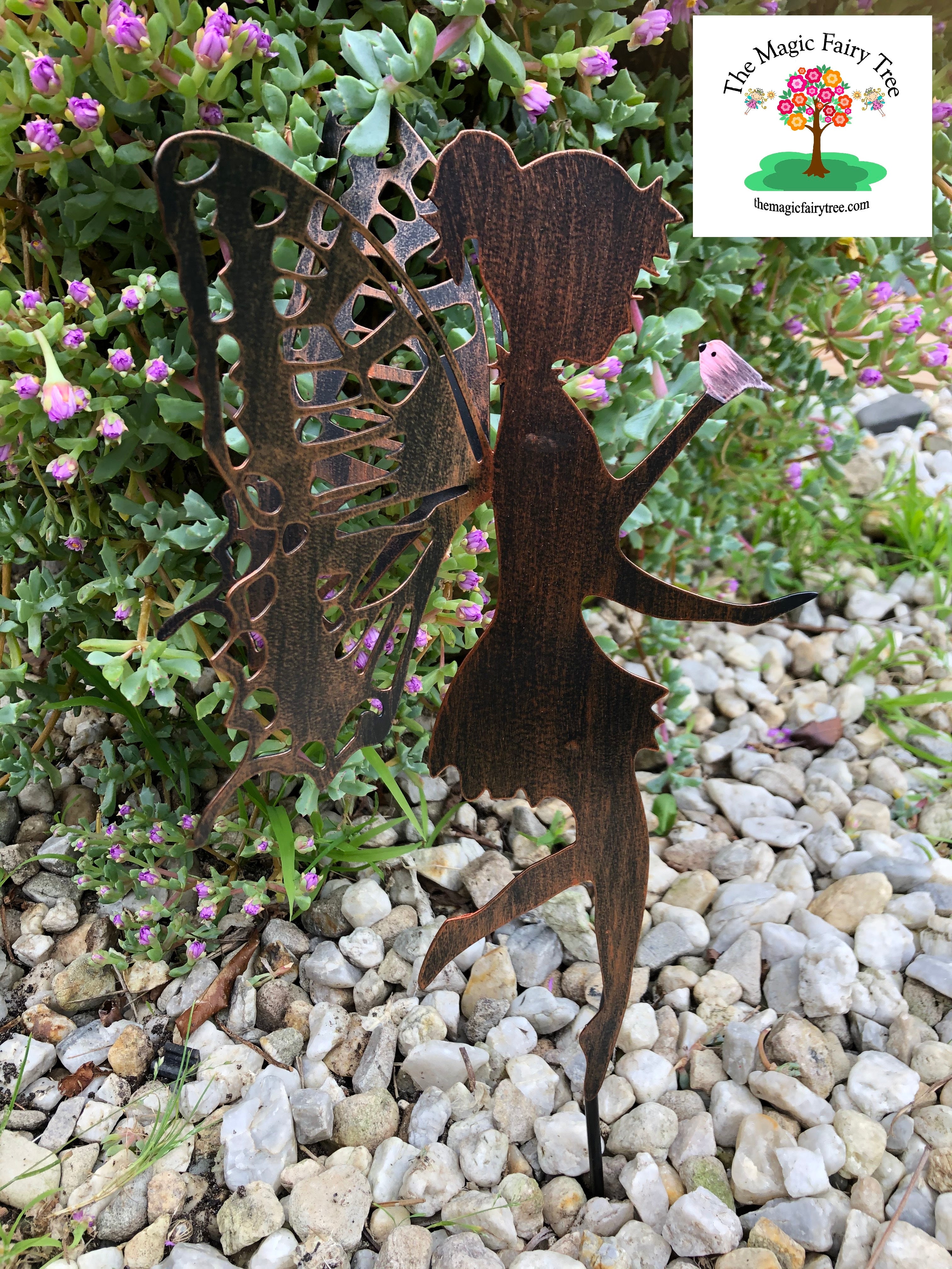 3D Butterfly Wings Metal Fairy Stake image 3