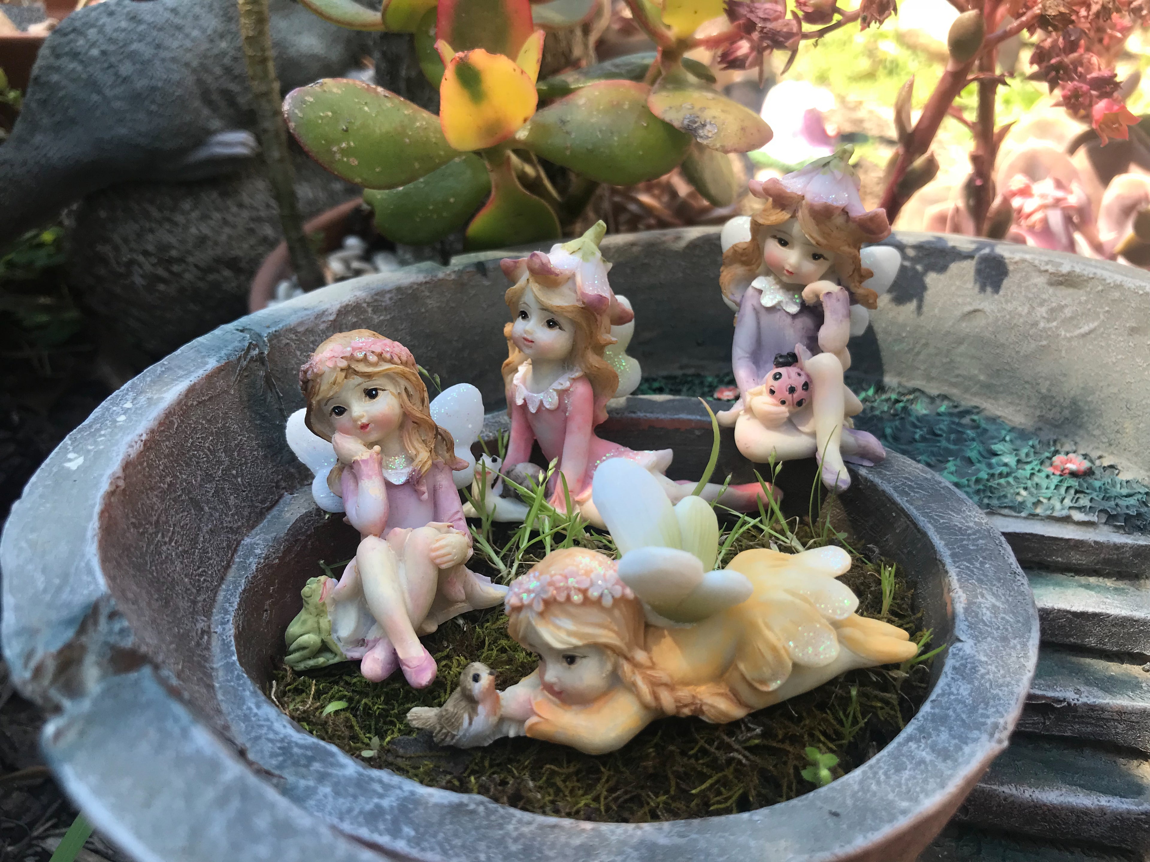 Flower Fairy Sitting Garden Fairy image 0