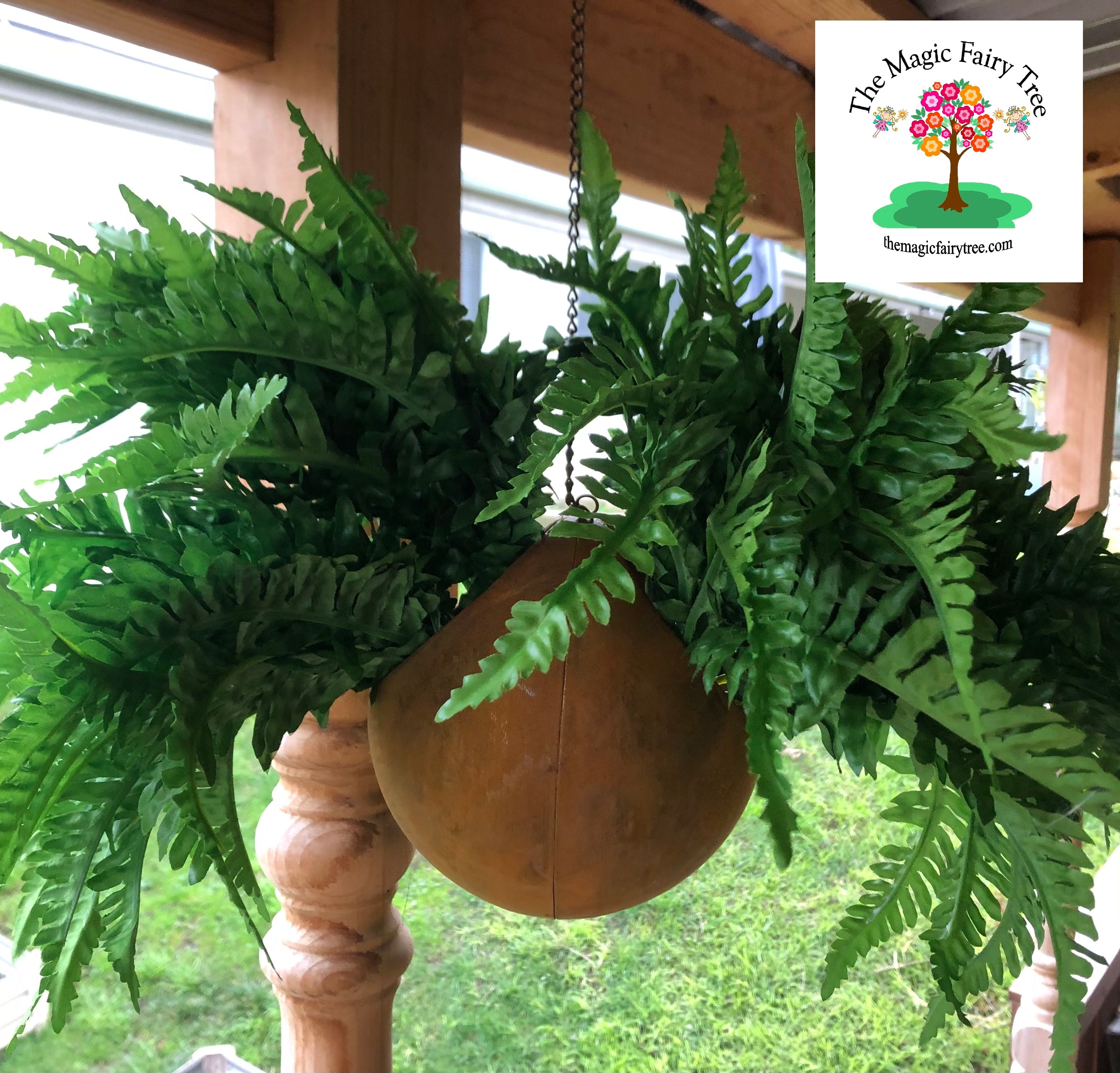 Rust Ball Hanging Planter image 1