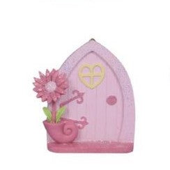 Pink fairy door - arch - 10cm image 0