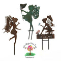 Set of 3 Butterfly Wings Metal Fairy Stake image 0