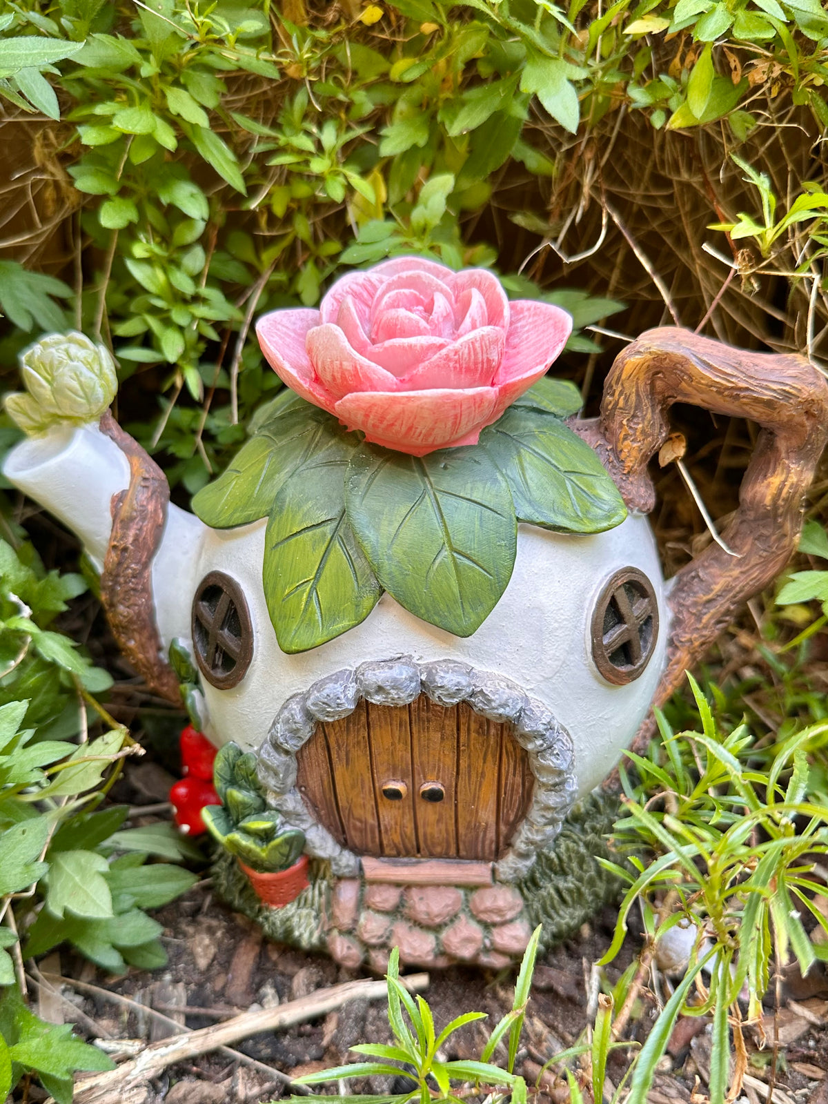 15cm Lotus Flower Teapot Fairy House