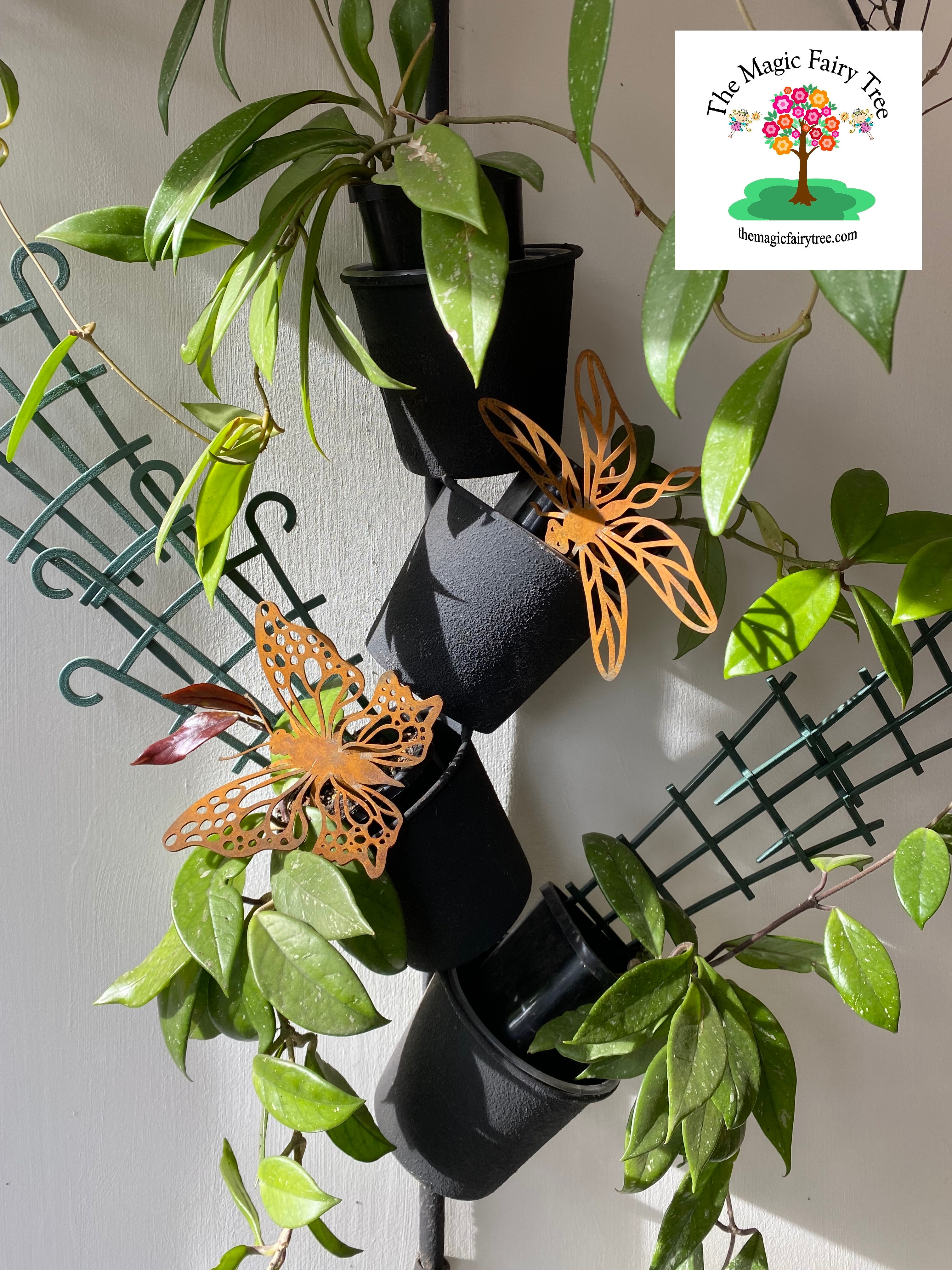 Dragonfly Bee or Butterfly Pot Sitter Decor image 4
