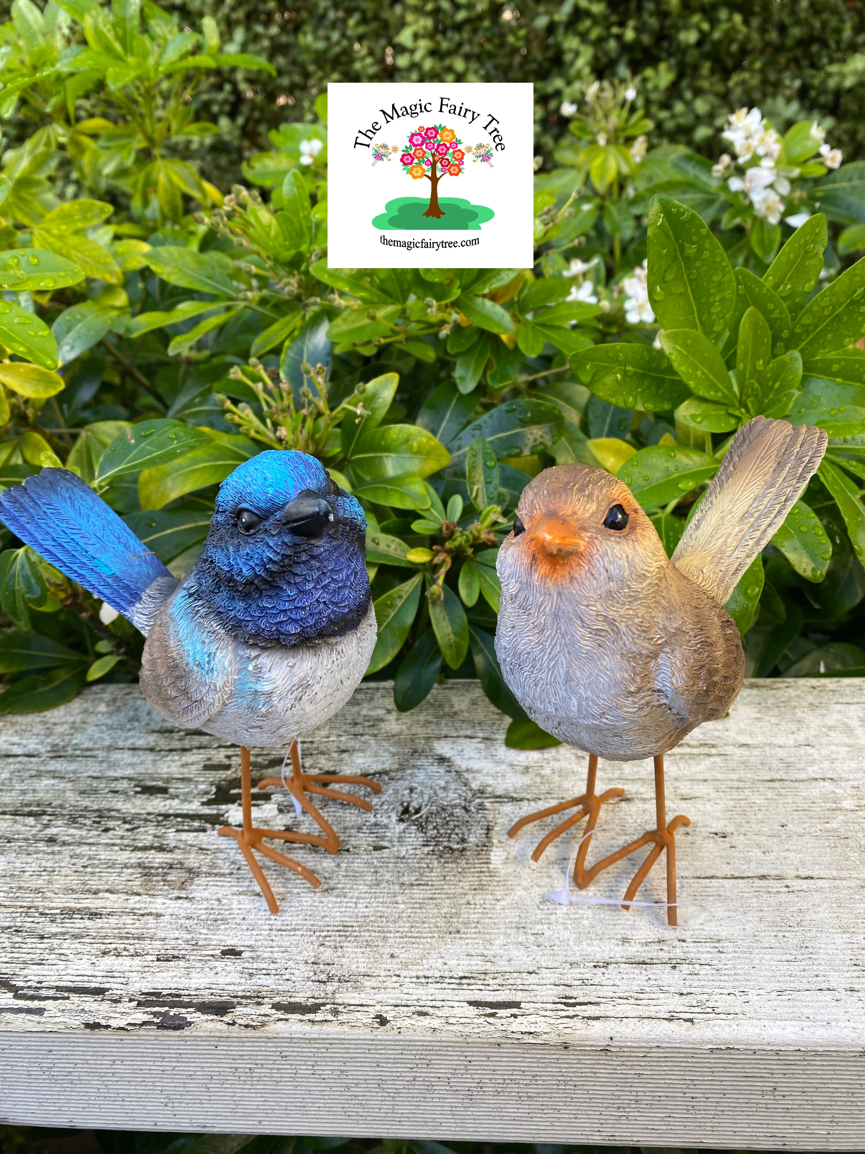 Fairywren wren garden decor image 3