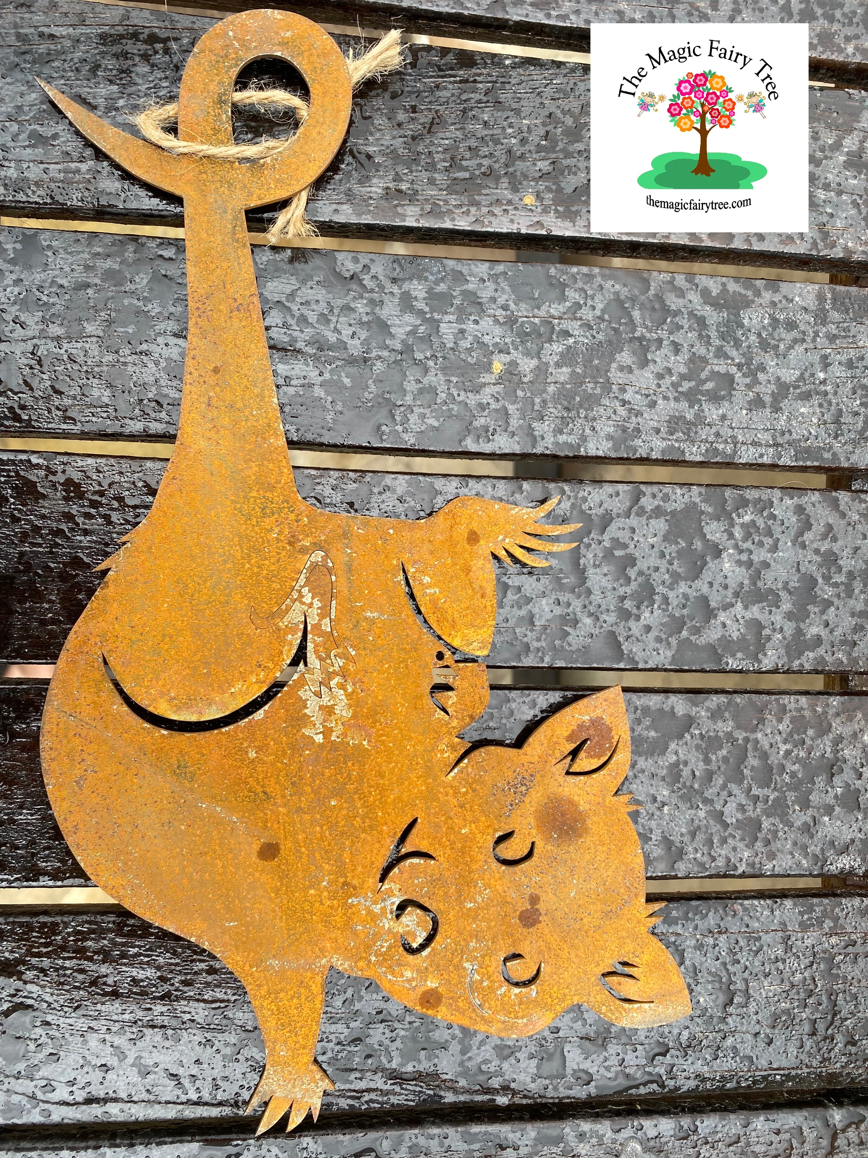 Rusty Metal Ringtail Possum Wall Art Garden Plaque image 3