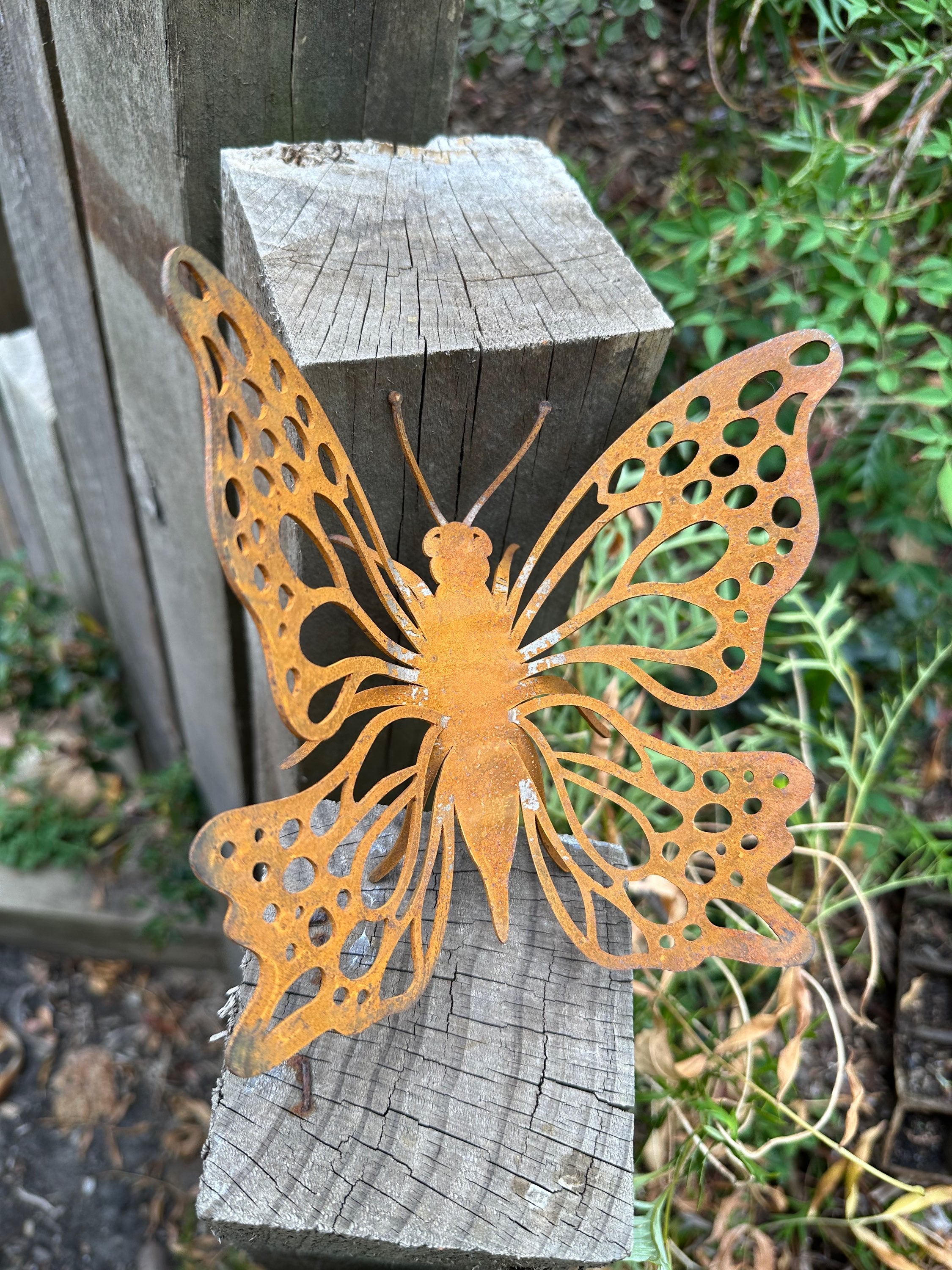 Large Dragonfly or Butterfly Pot Sitter Decor image 4