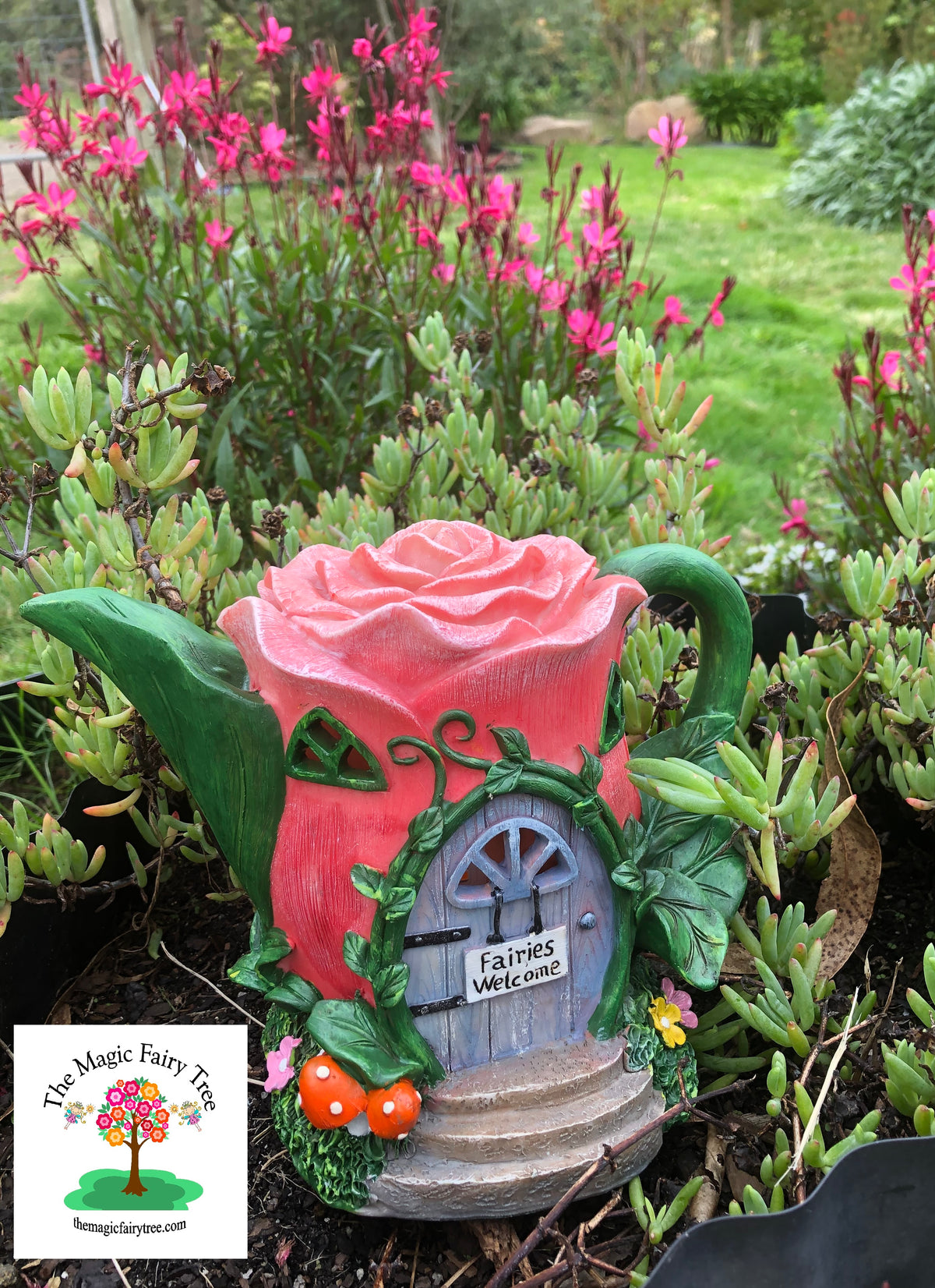 Solar Pink Rose Teapot House image 1