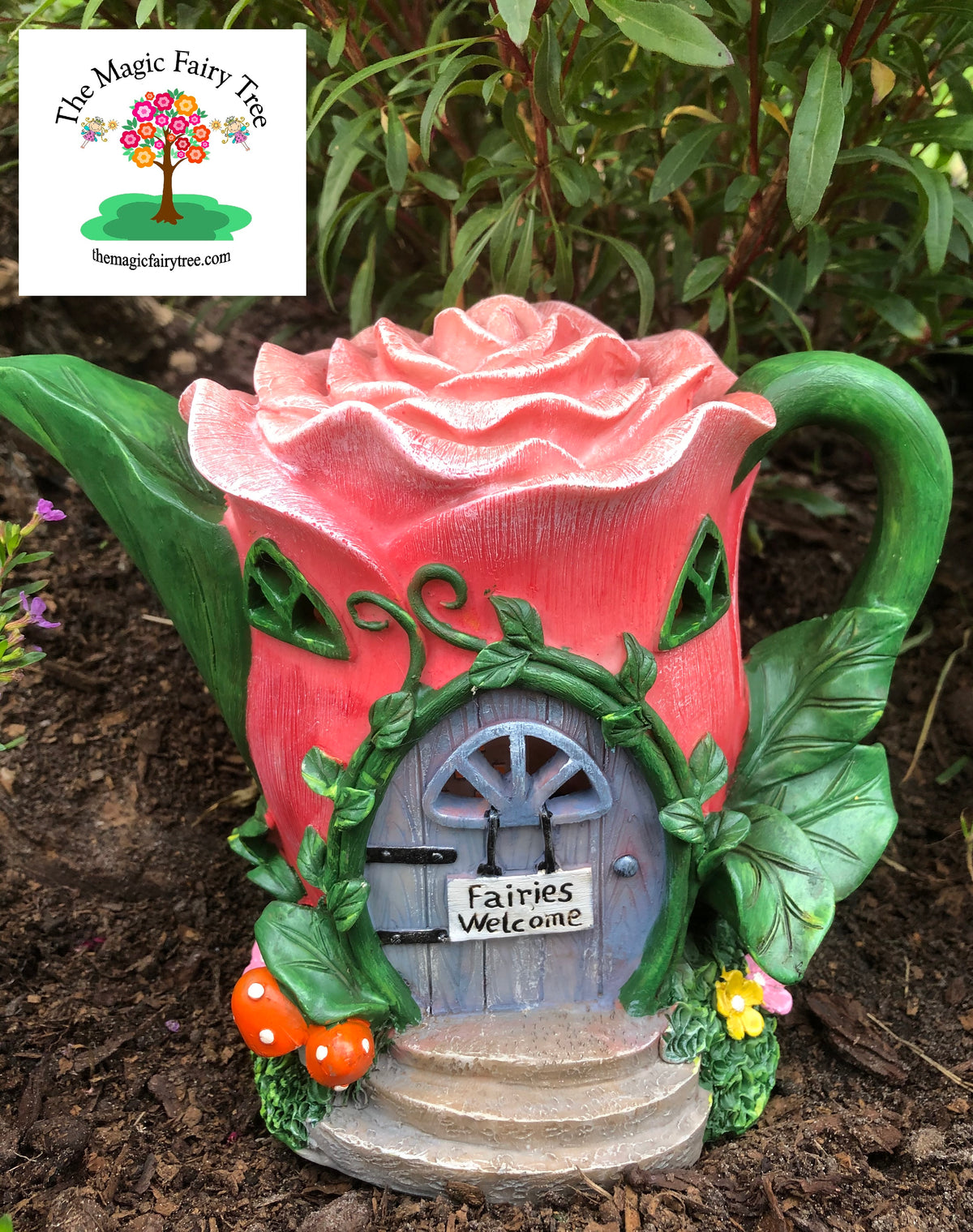 Solar Pink Rose Teapot House image 0