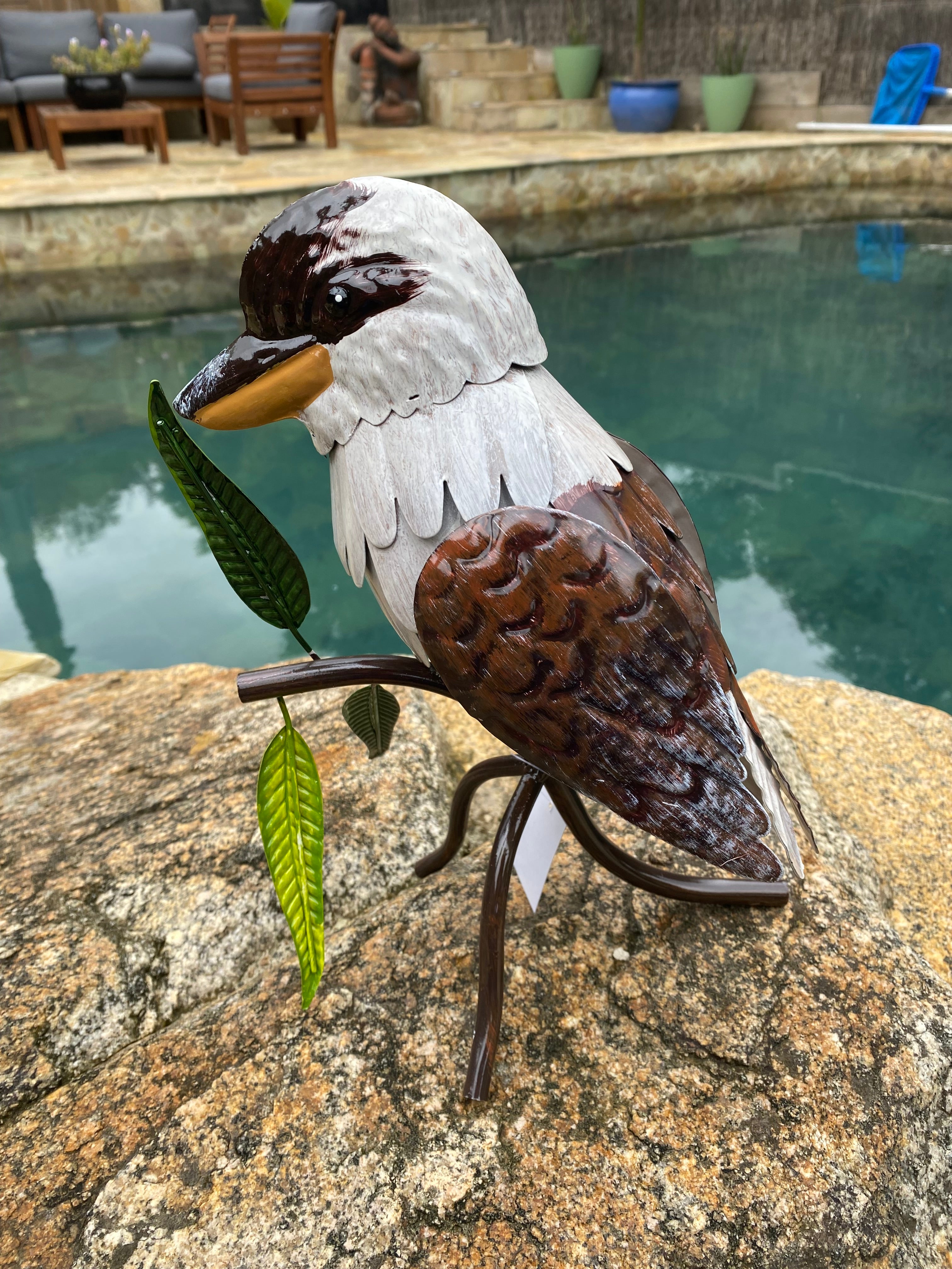 Kookaburra on a branch metal sculpture image 3