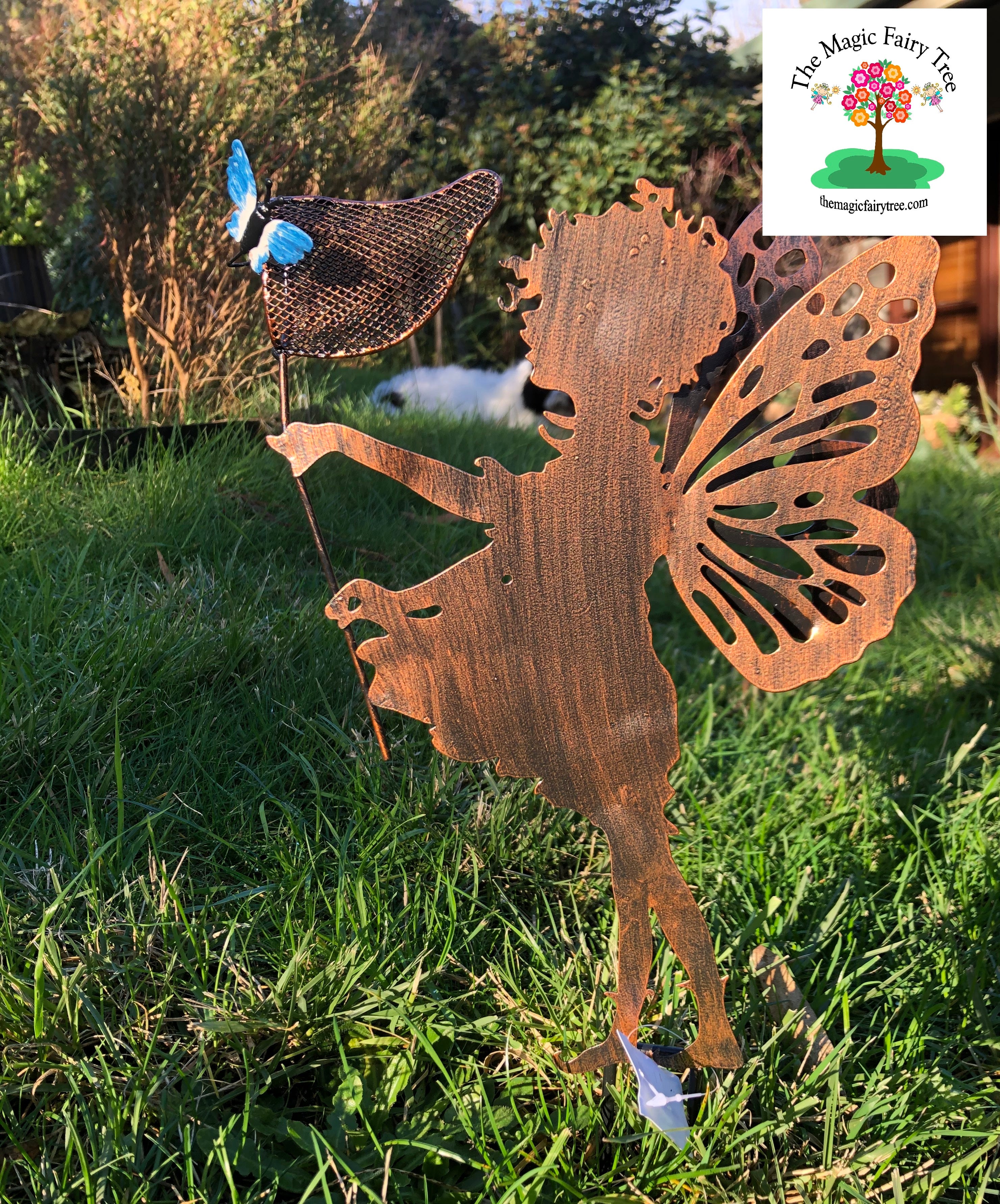 Butterfly Catcher Metal Fairy Stake image 1