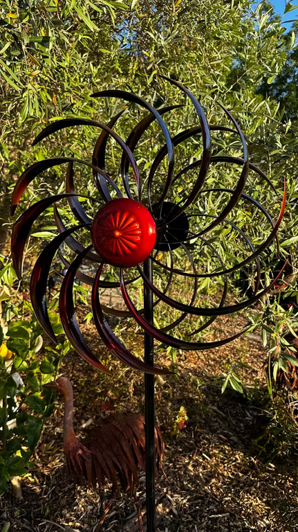 Turbo metal garden windmill