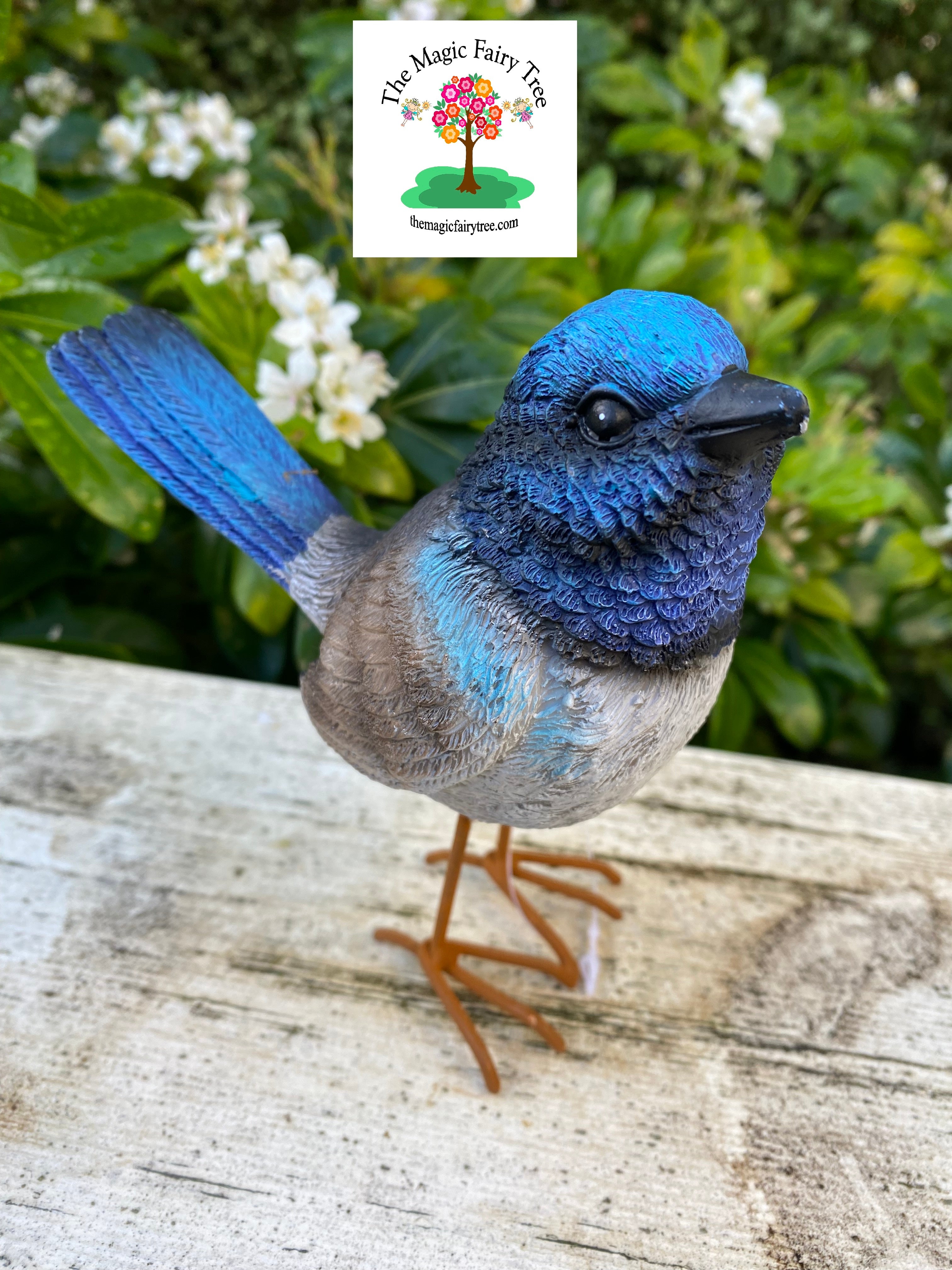 Fairywren wren garden decor image 1