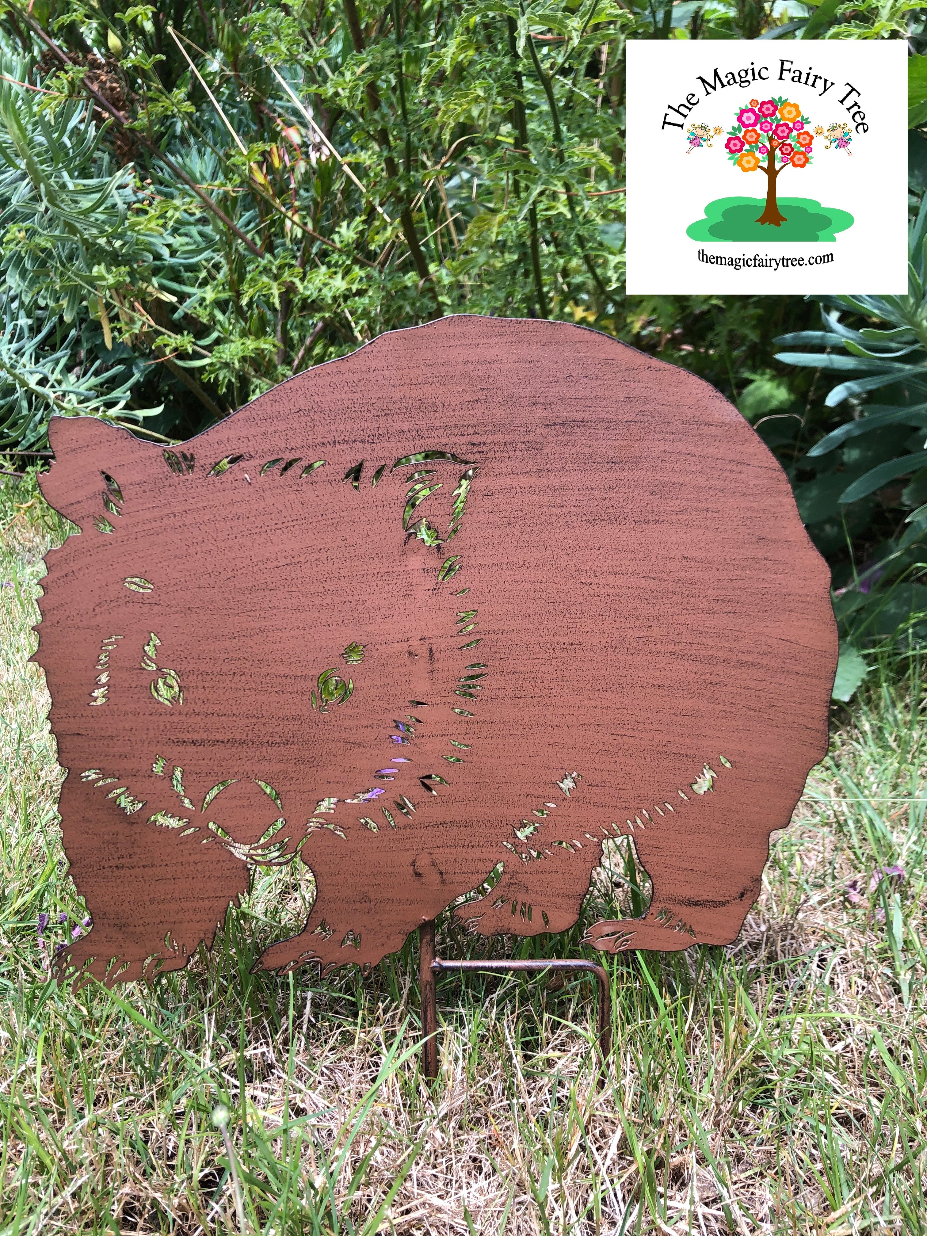 Metal Wombat Garden Stake image 1