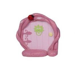 Pink fairy door - round - 10cm image 0