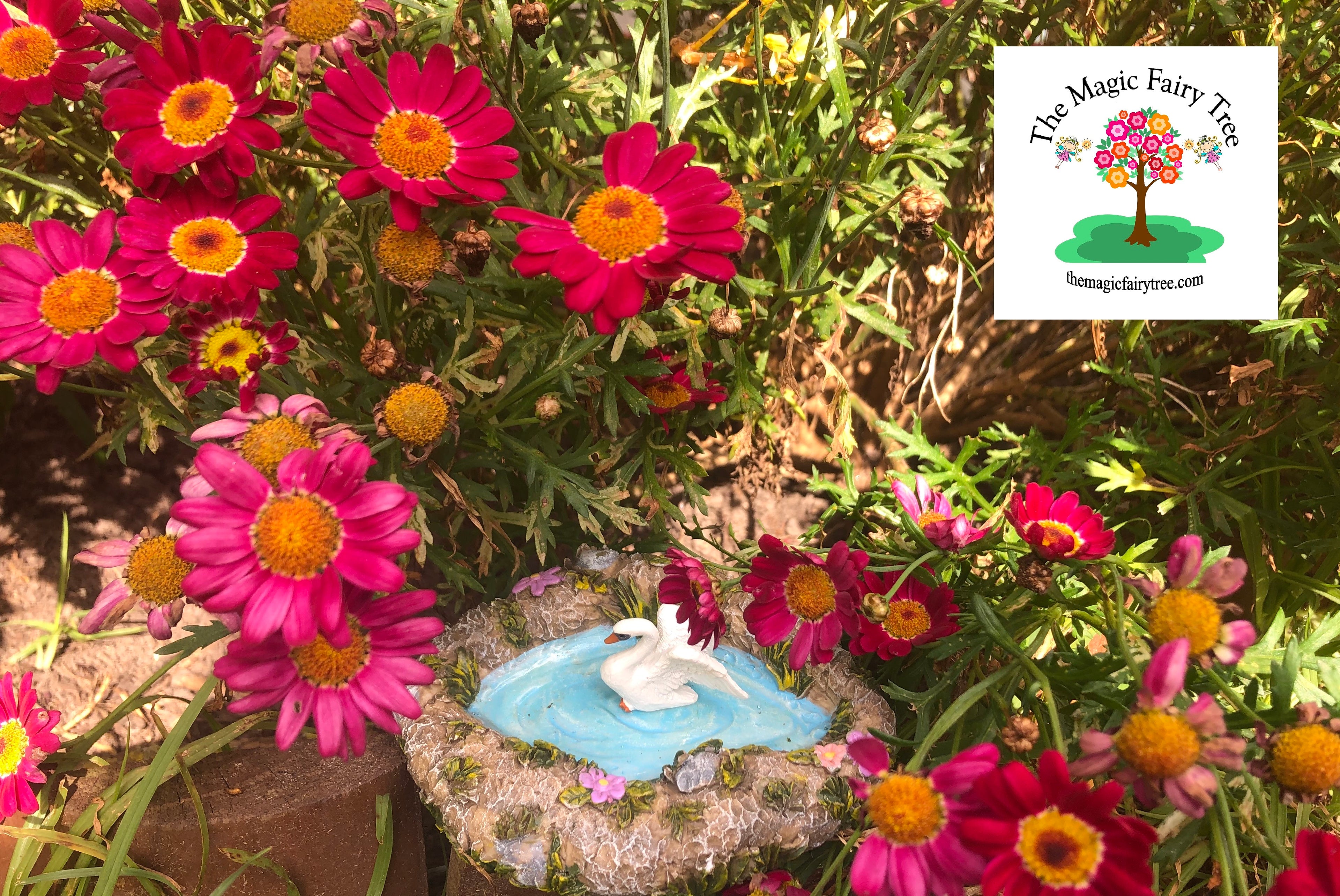 Fairy Garden Pond with Swan image 1