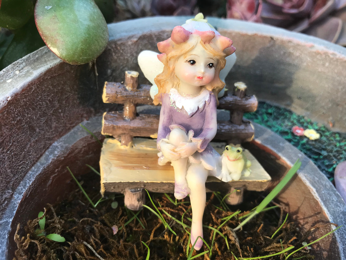 Flower Fairy Sitting Garden Fairy image 5