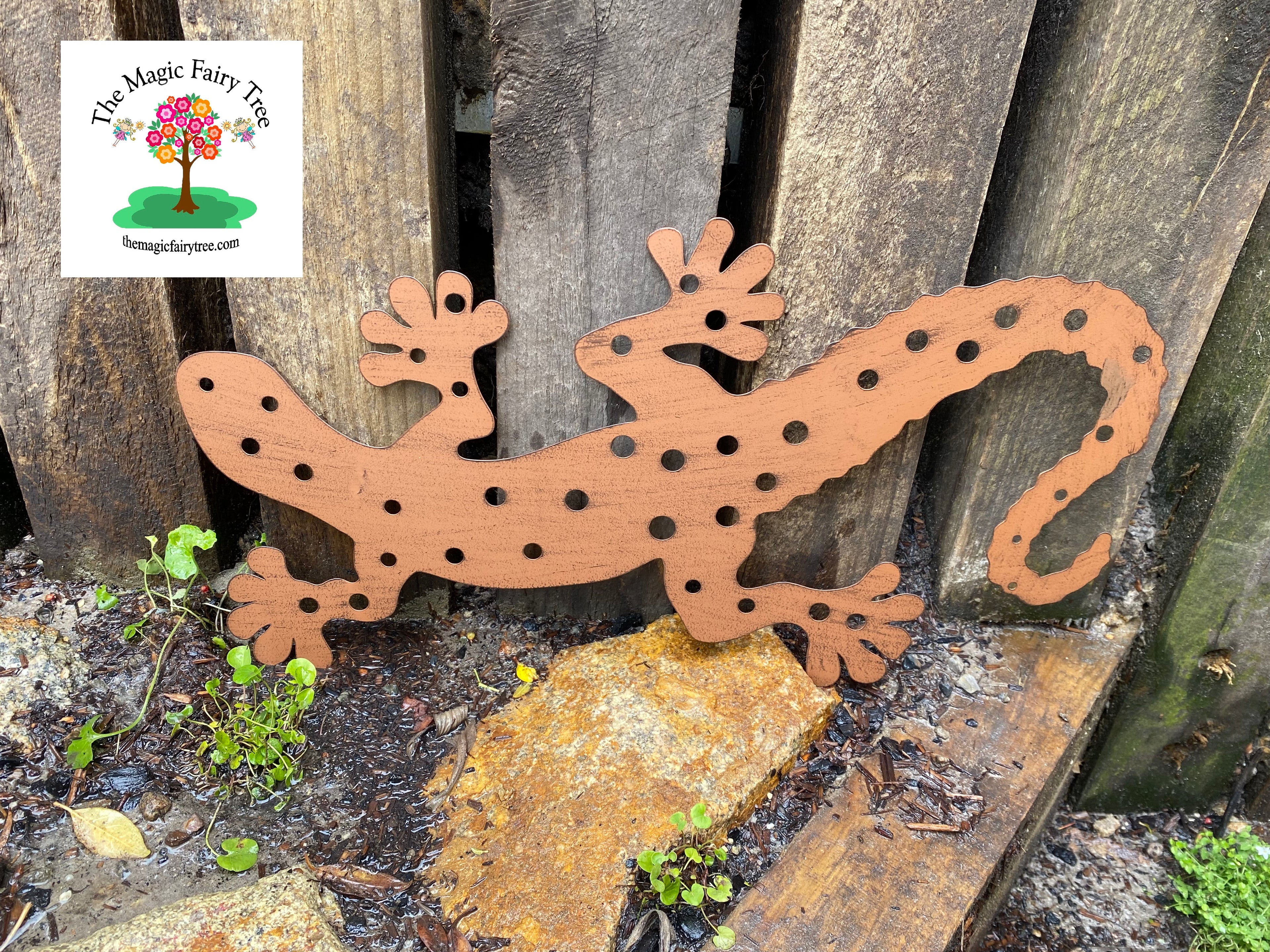 Spotted Gecko Metal Wall Art image 0